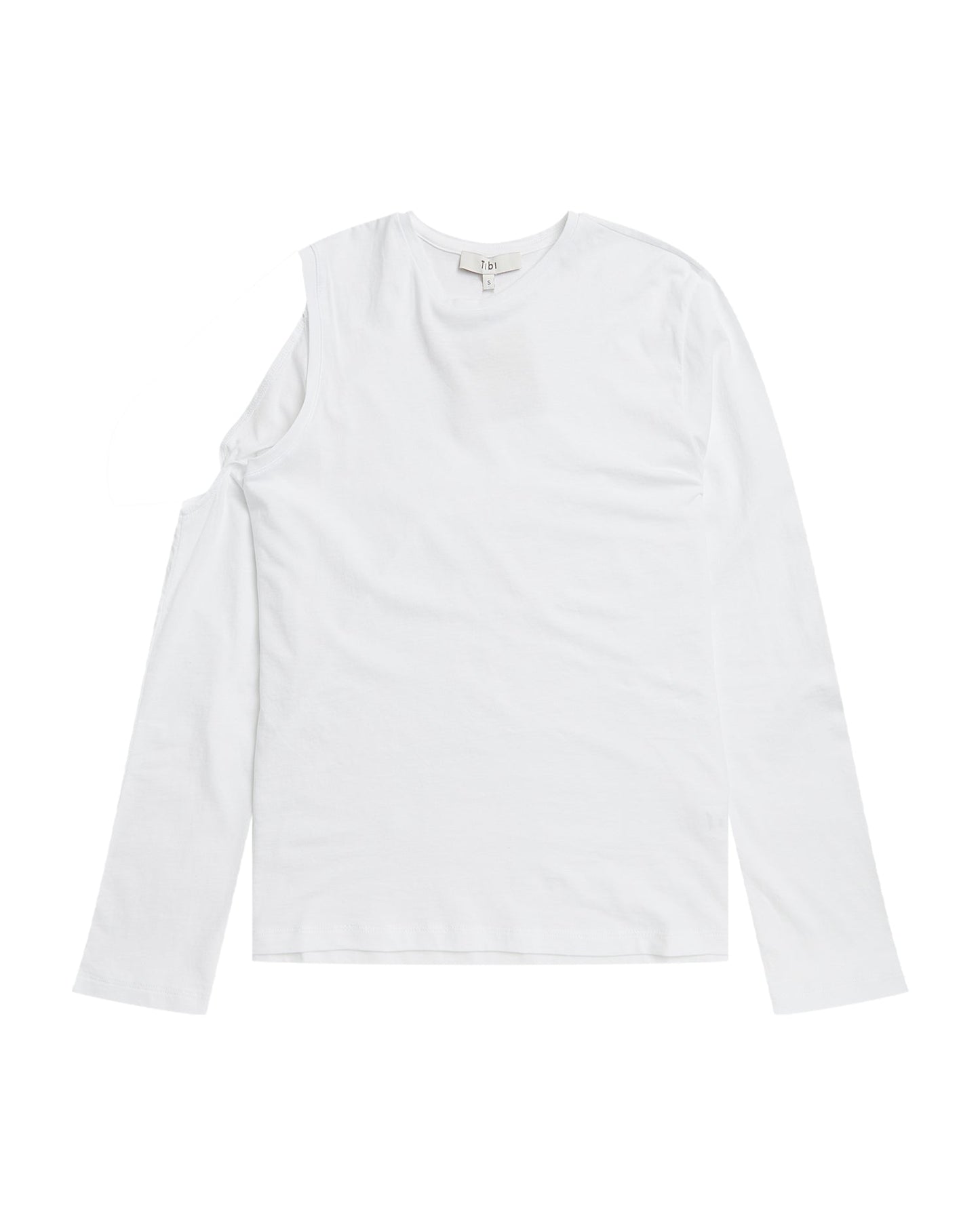 TIBI Long sleeve cut-out tee