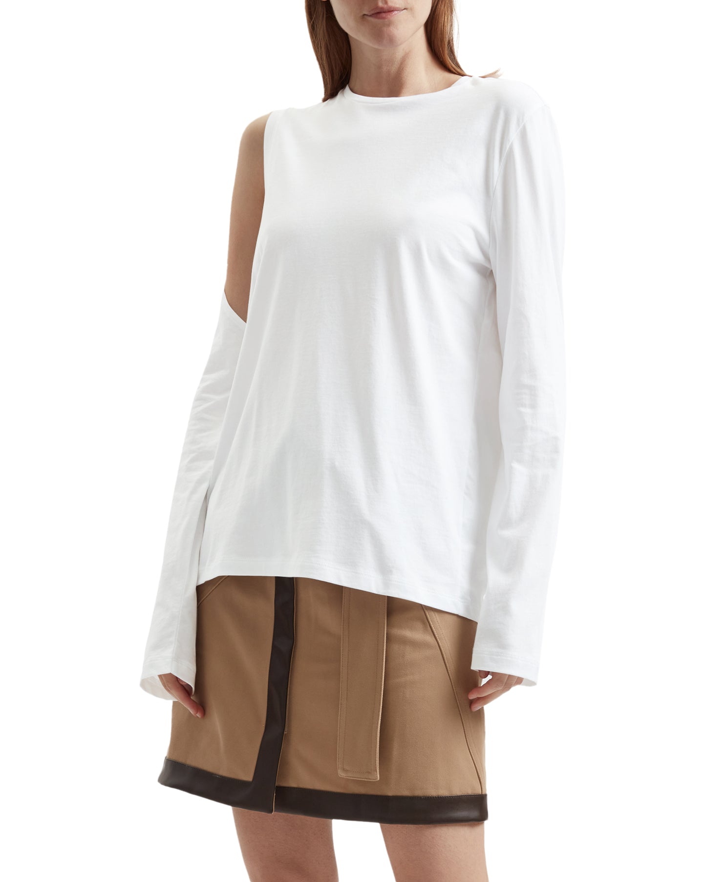 TIBI Long sleeve cut-out tee