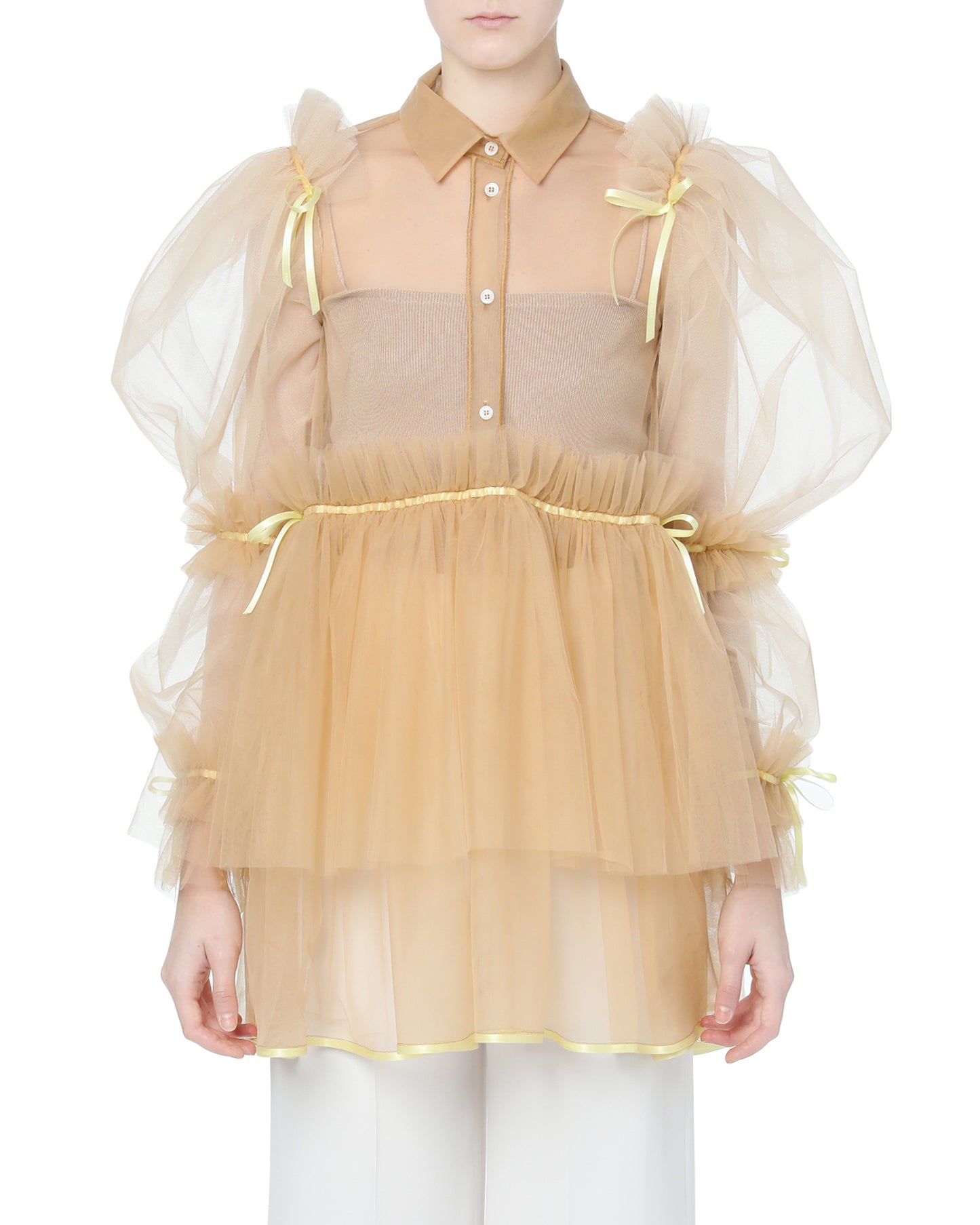 VIKTOR & ROLF Ruffle sheer blouse