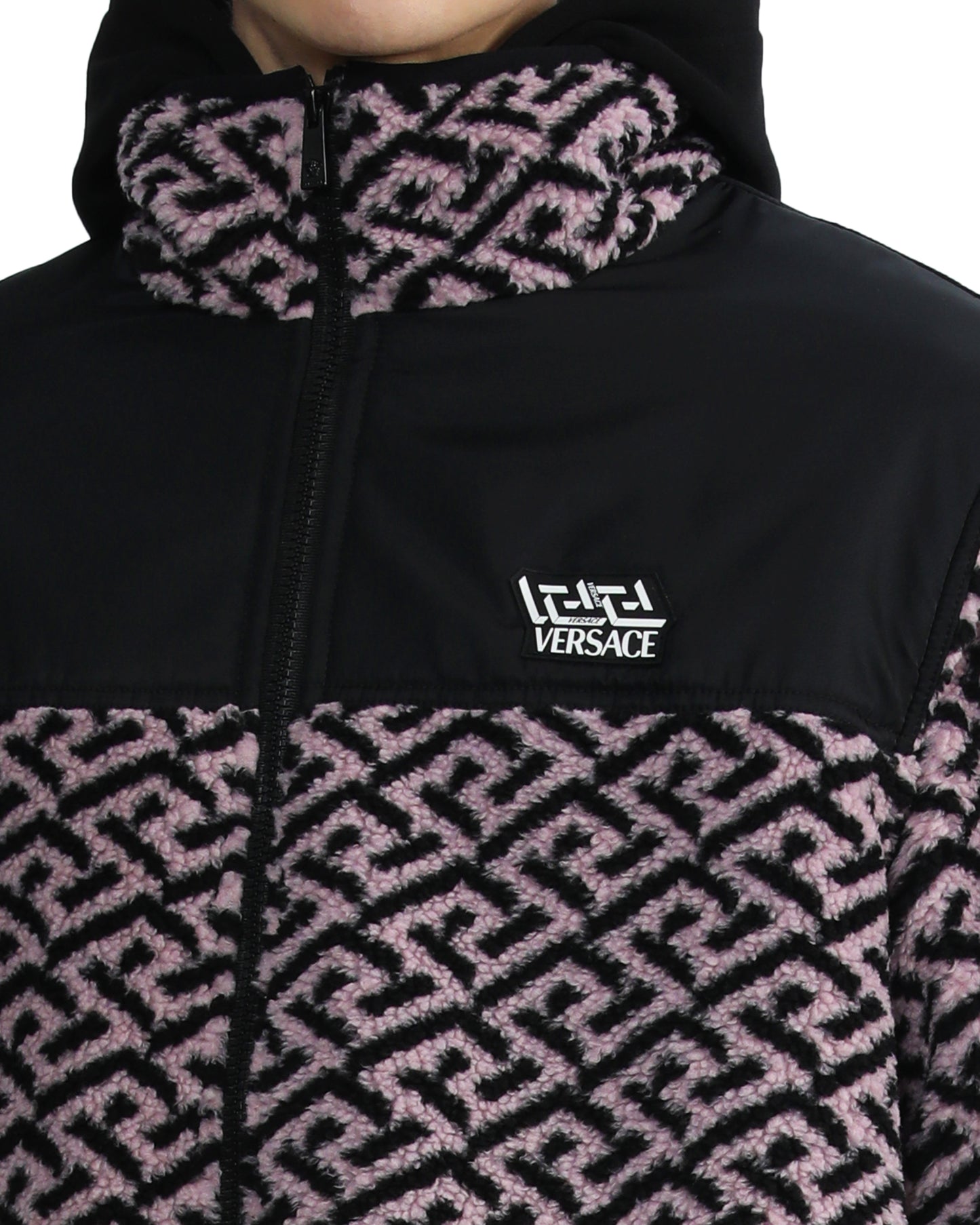 VERSACE Printed fleece jacket