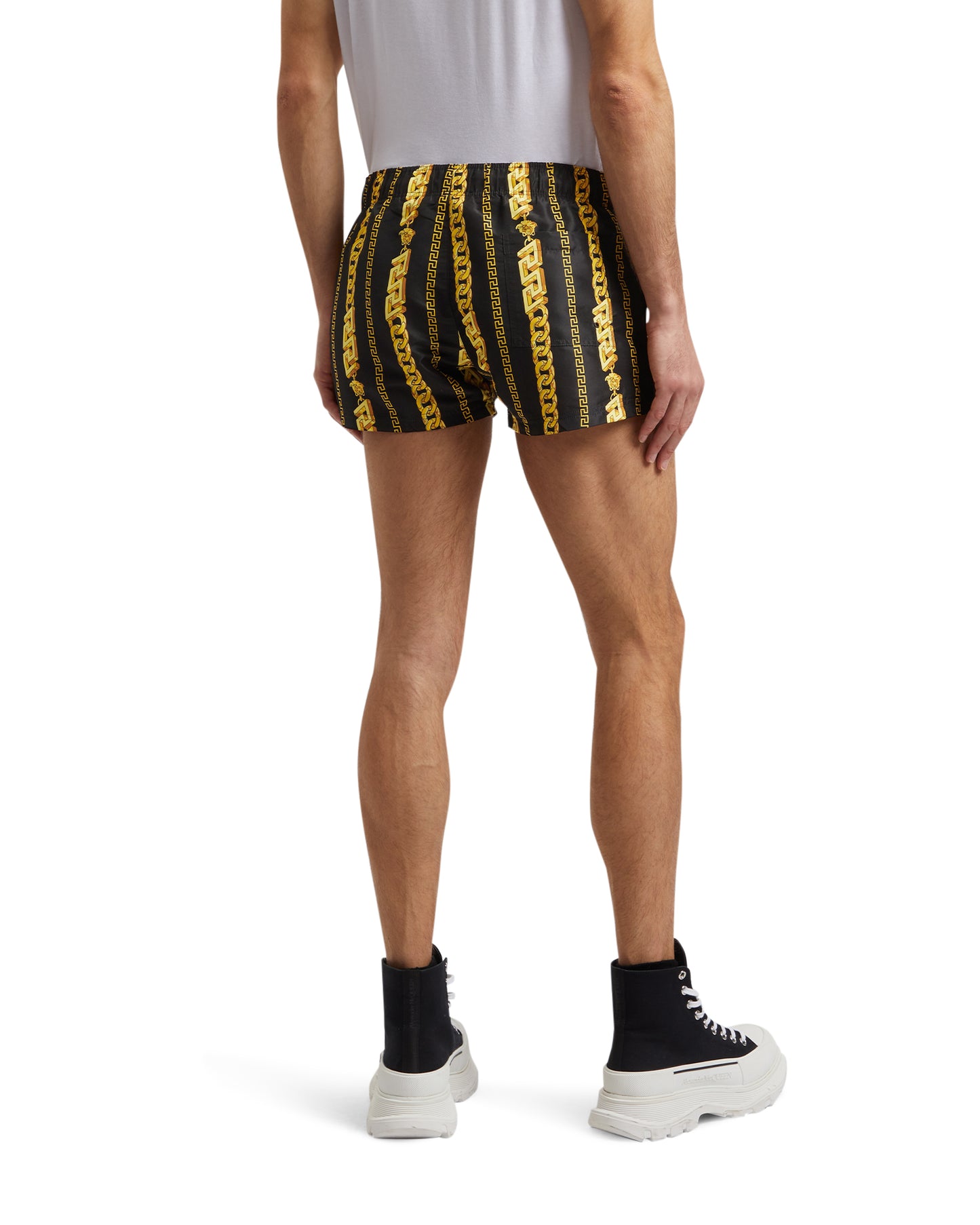 VERSACE Chain stripe swim shorts