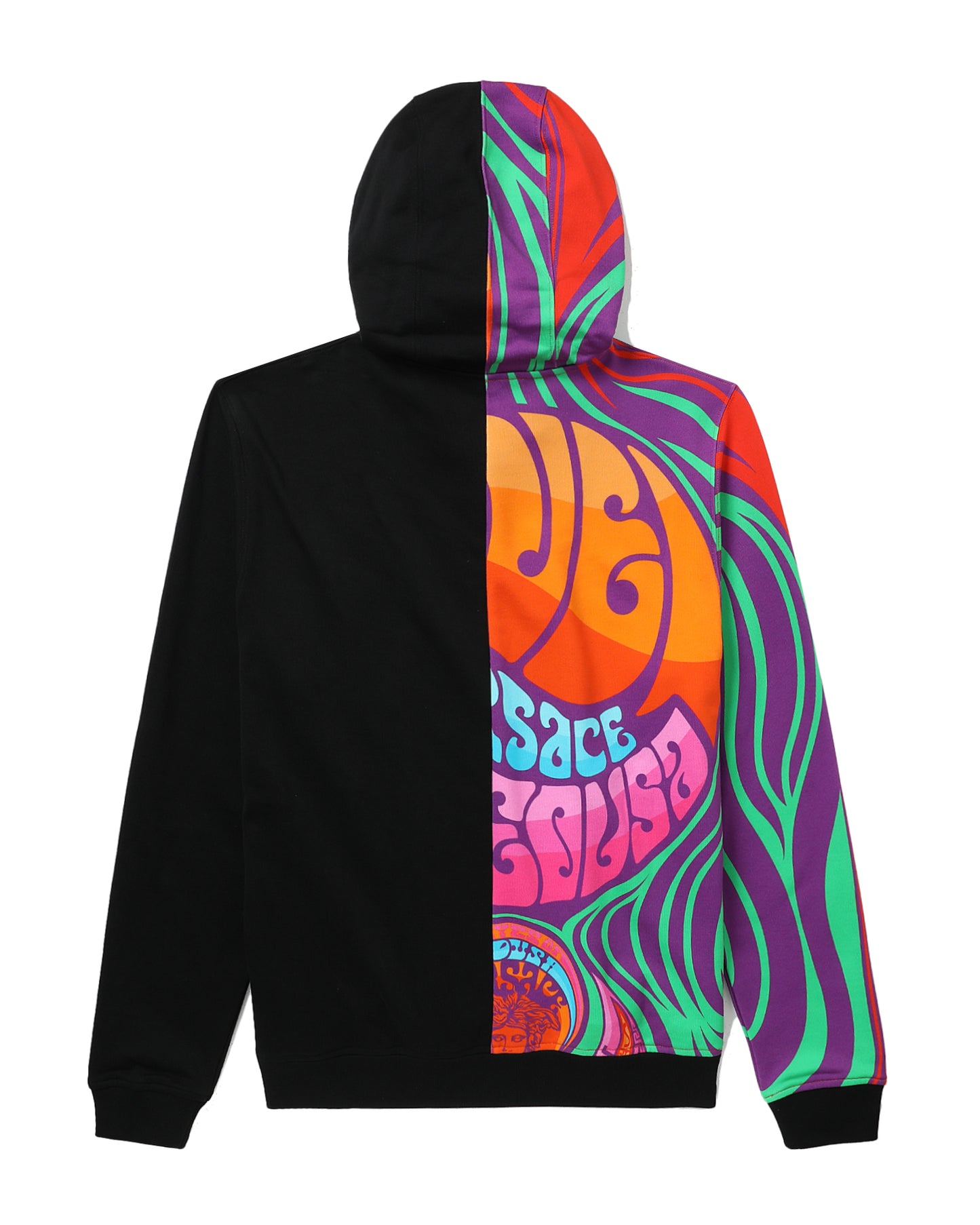 VERSACE Patched zip up hoodie