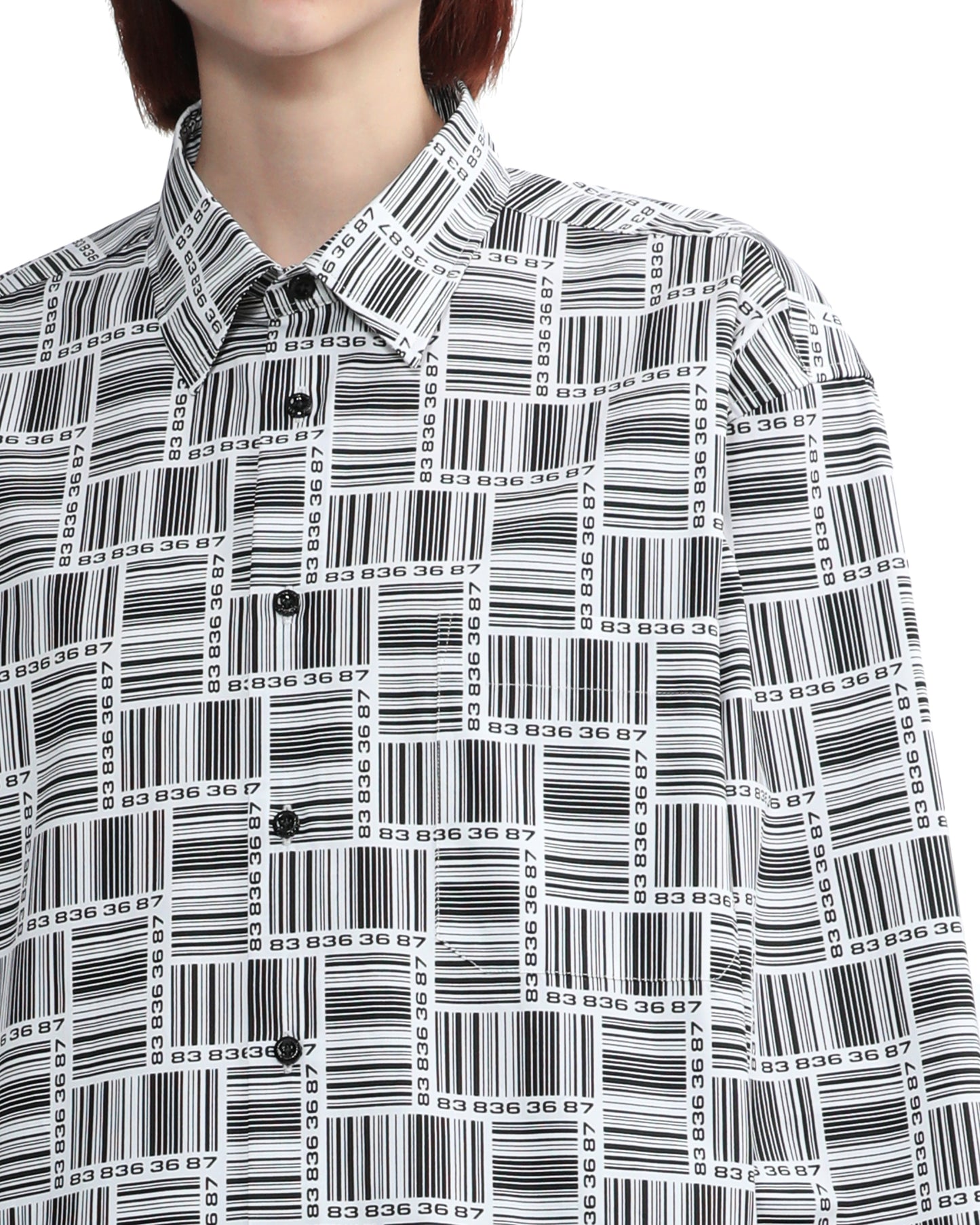 VTMNTS Barcode monogram shirt