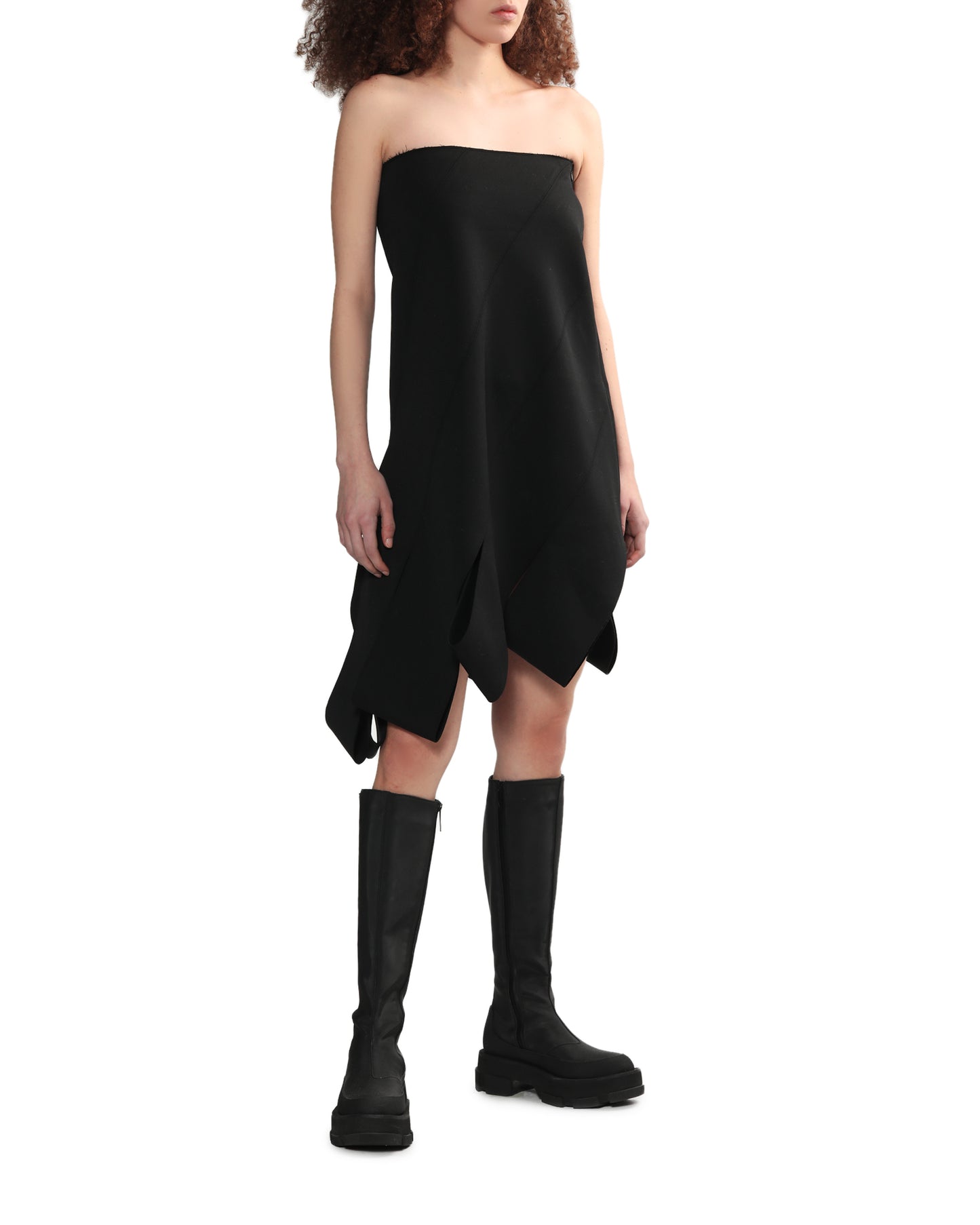 WE11DONE Asymmetrical slit tube dress