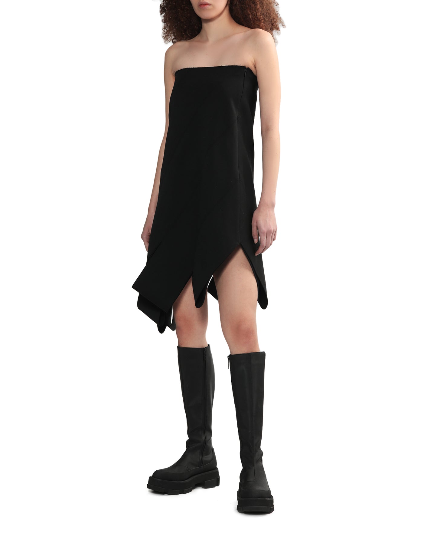 WE11DONE Asymmetrical slit tube dress