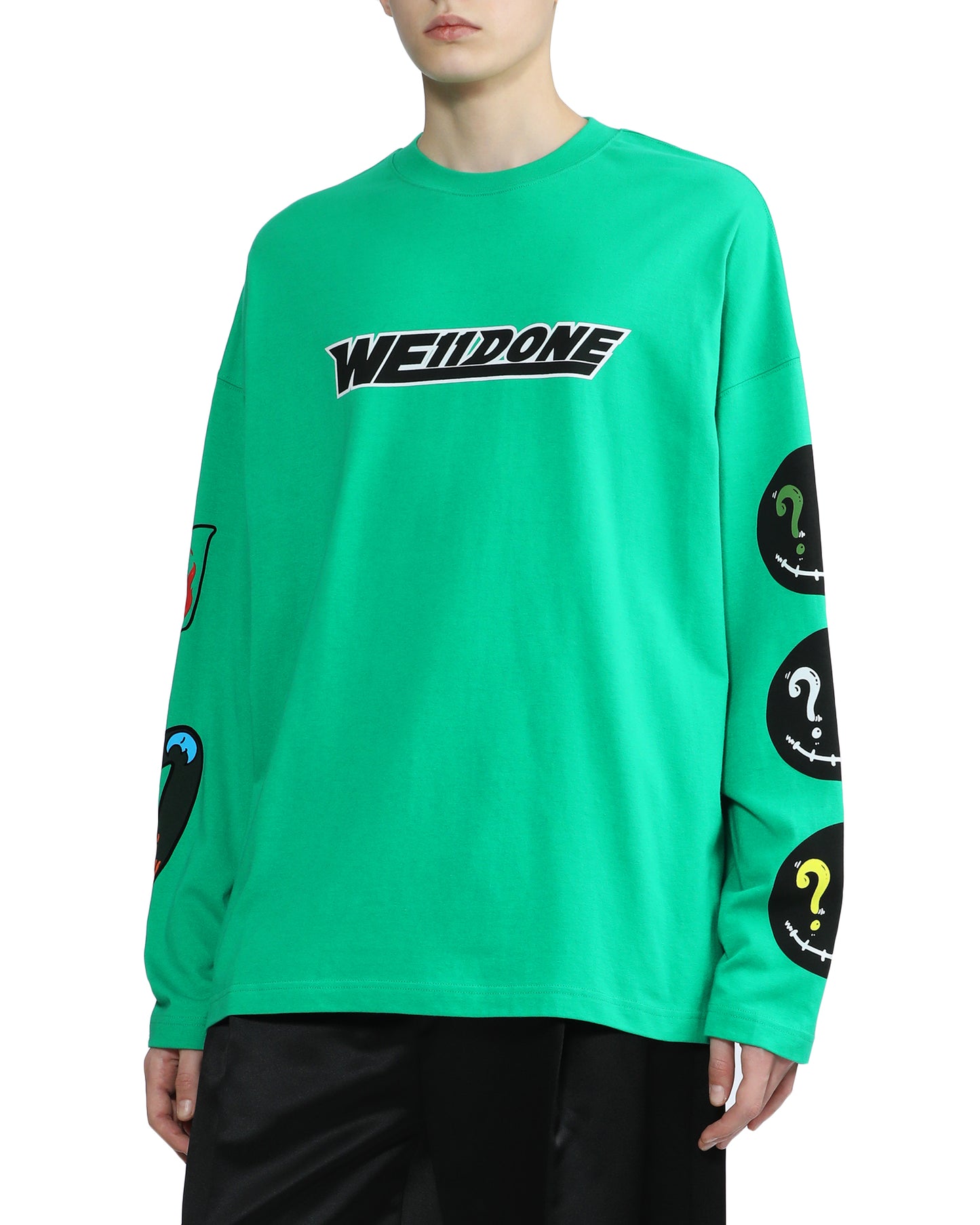 WE11DONE Smile logo long sleeve tee