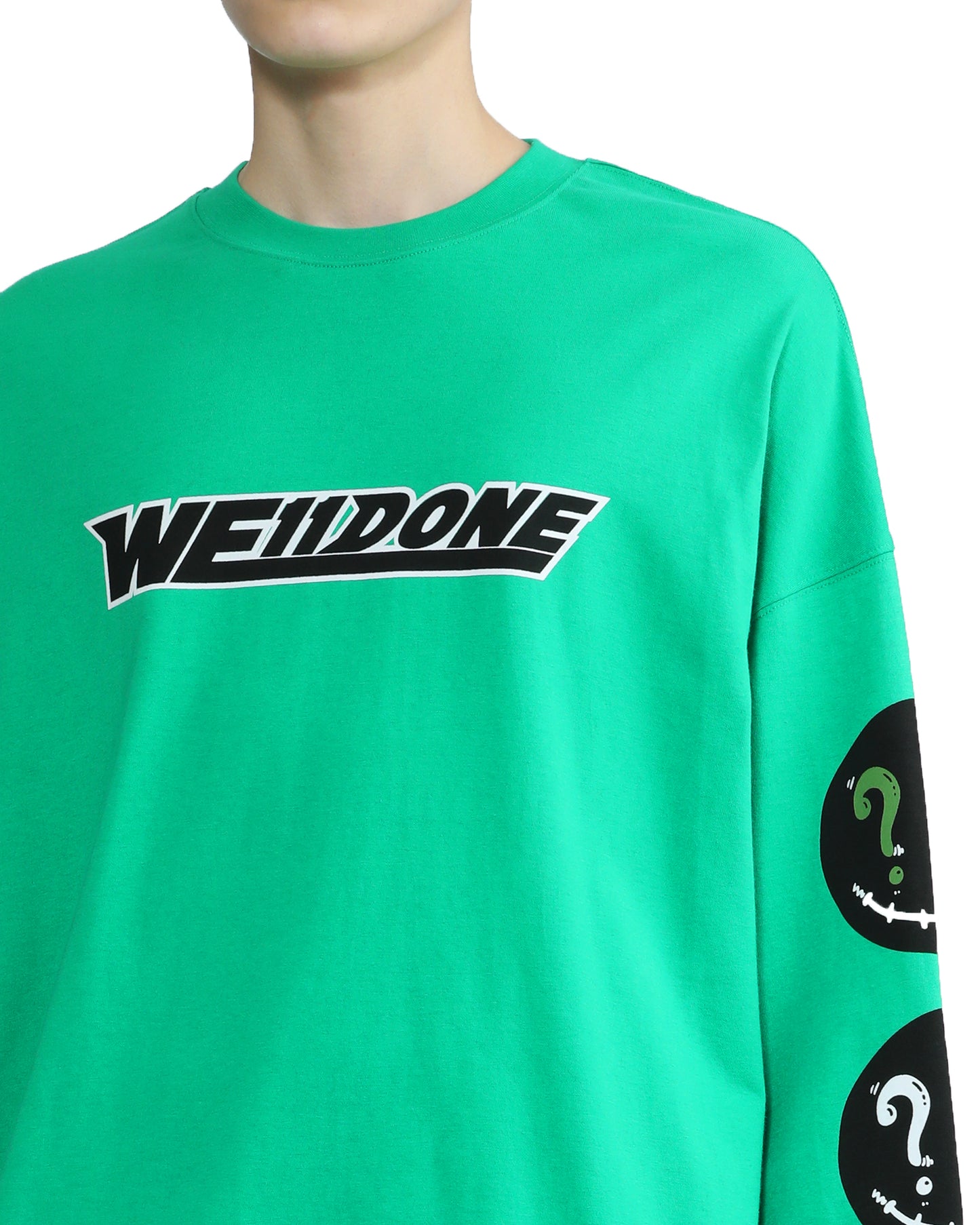 WE11DONE Smile logo long sleeve tee