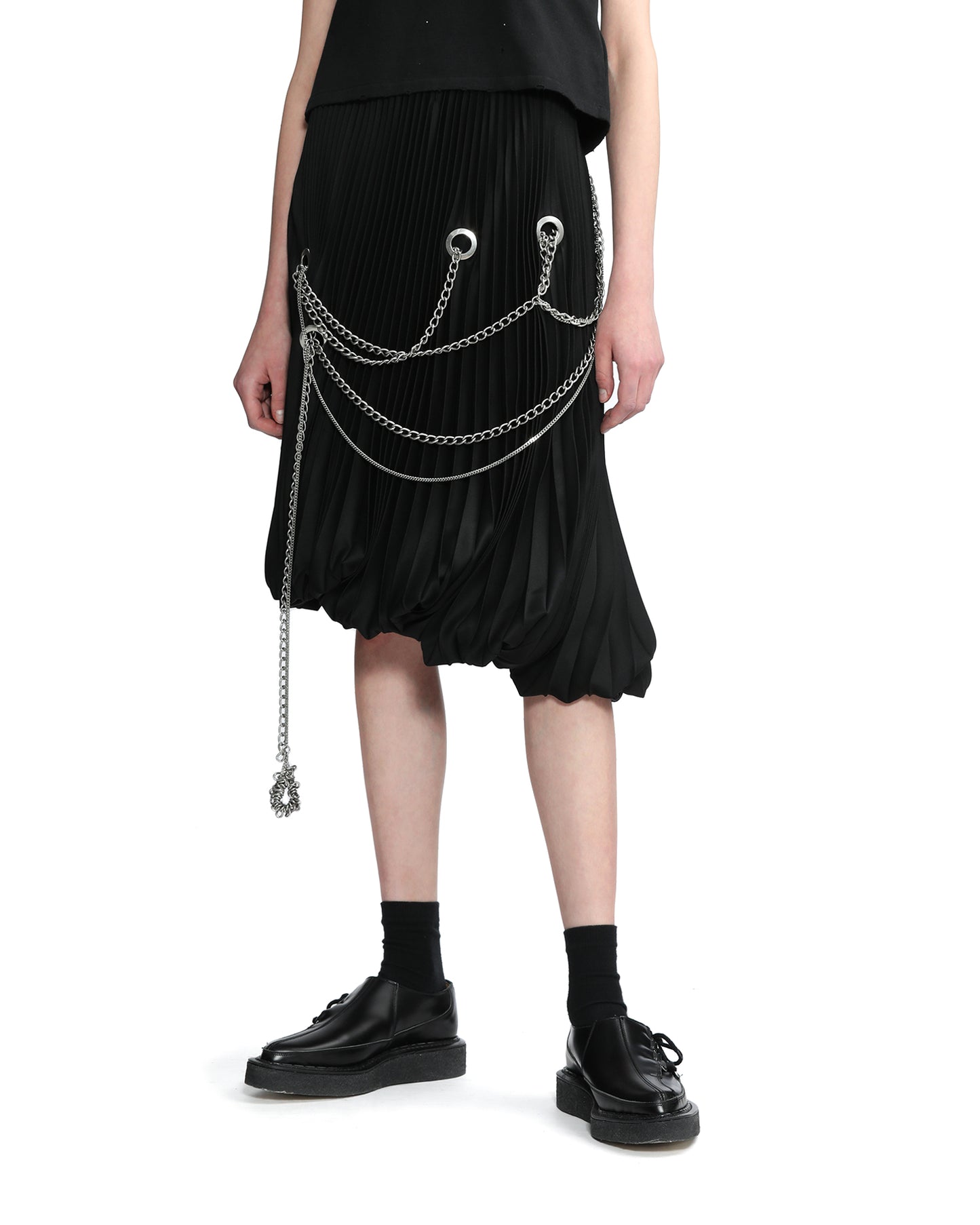 WE11DONE Chained knee length skirt