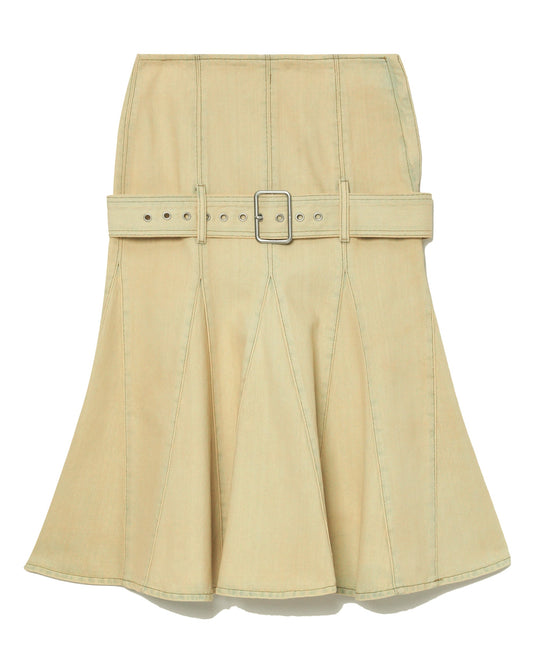 WE11DONE Belted ruffle skirt