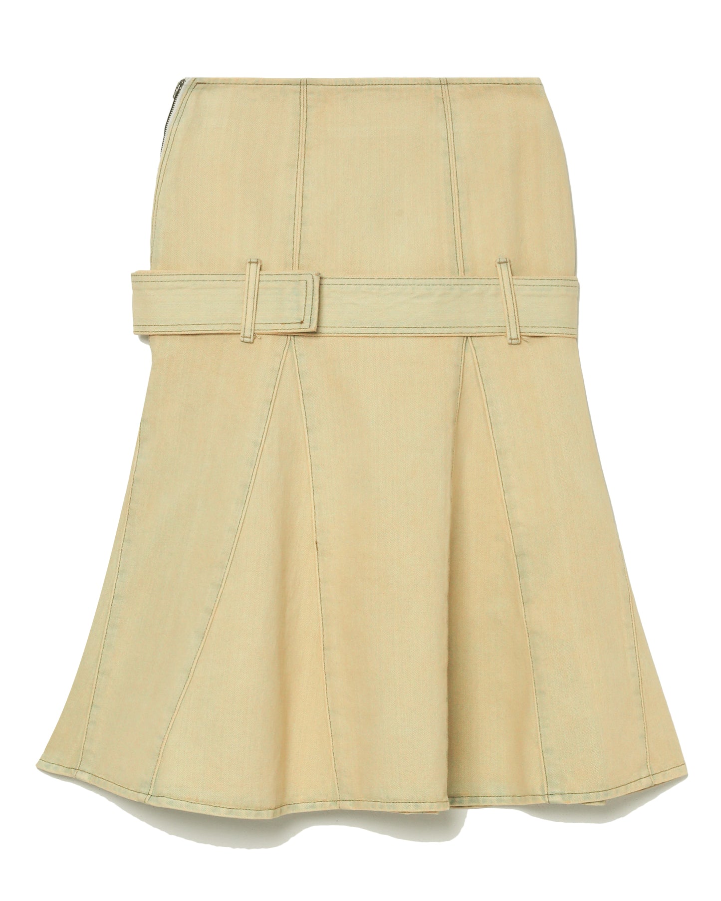 WE11DONE Belted ruffle skirt