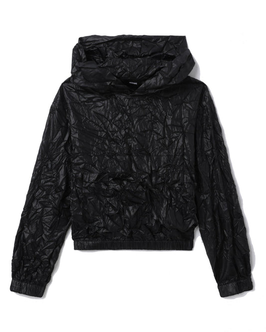 WE11DONE Crinkle cropped hoodie