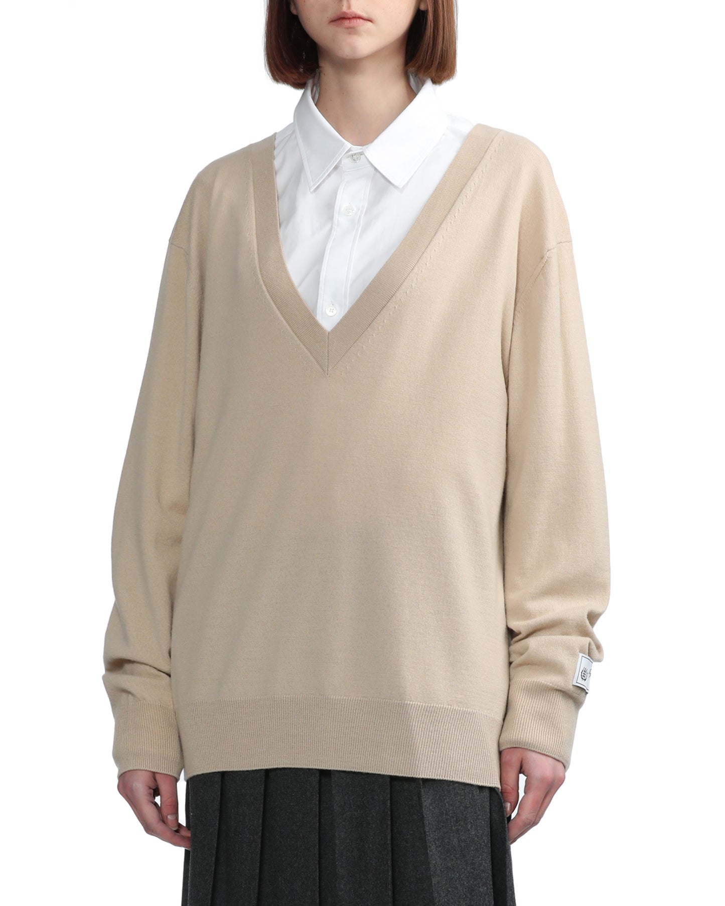 WE11DONE Deep V-neck sweater