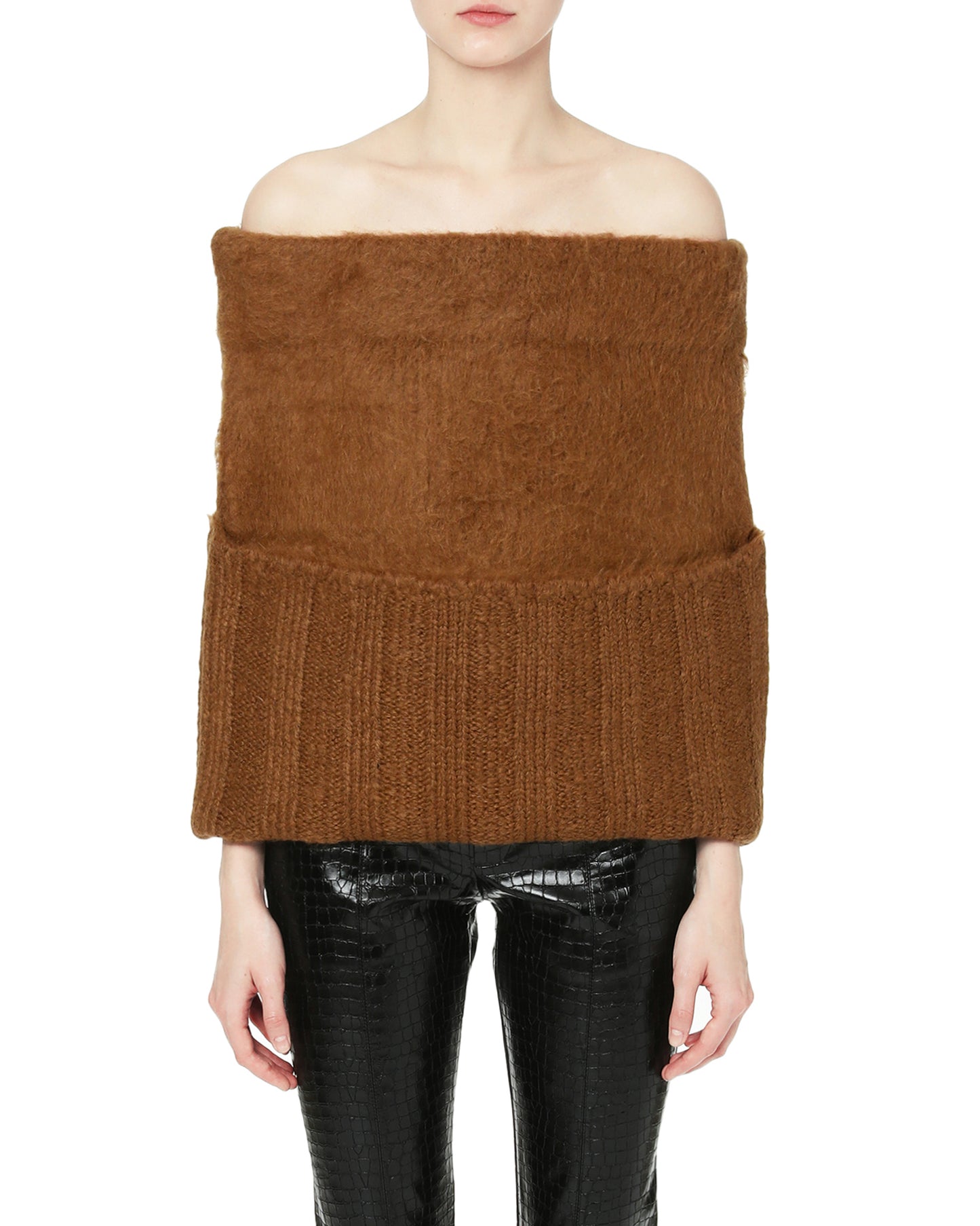 WE11DONE Off-shoulder knit tube top