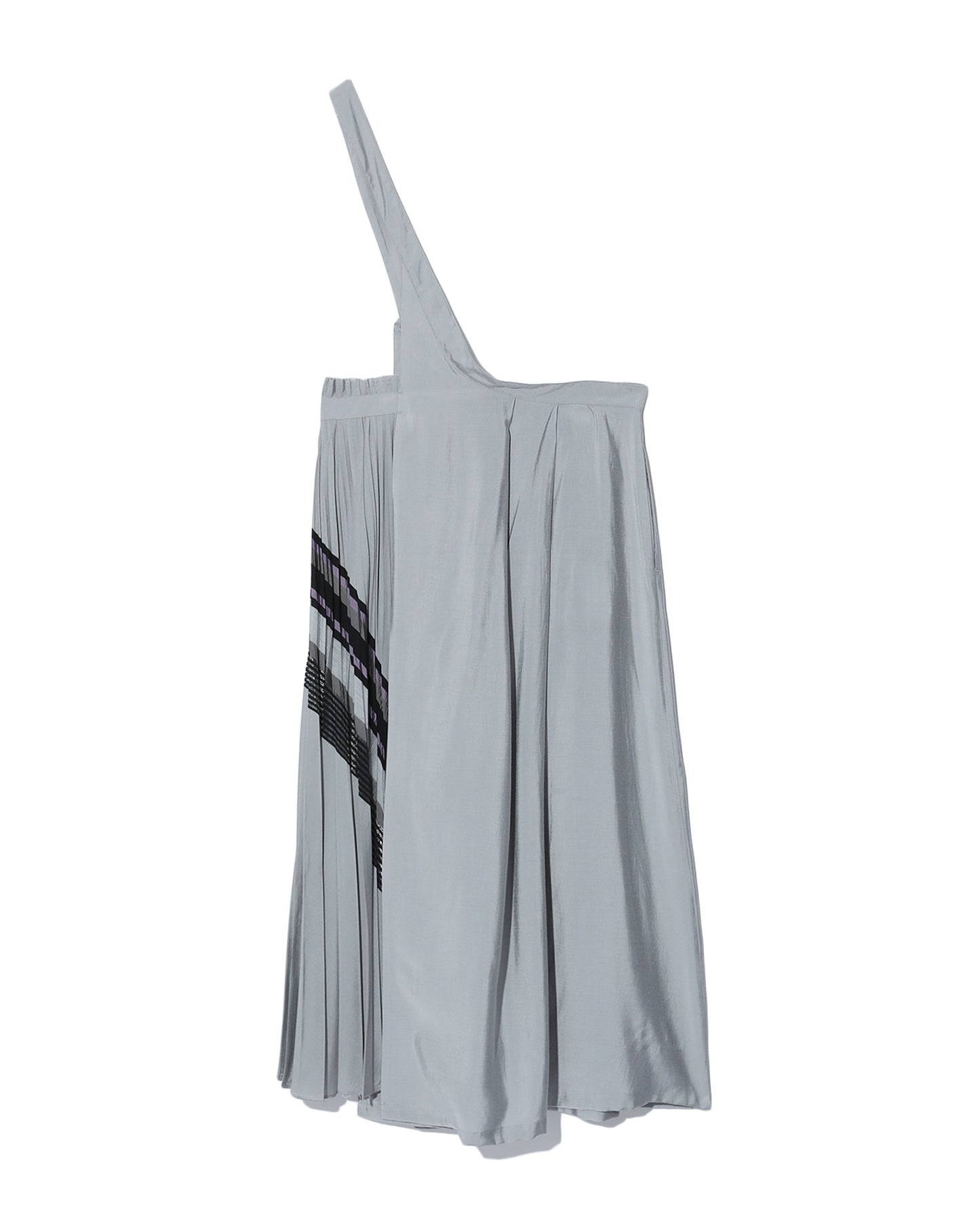 Y'S One shoulder suspender skirt