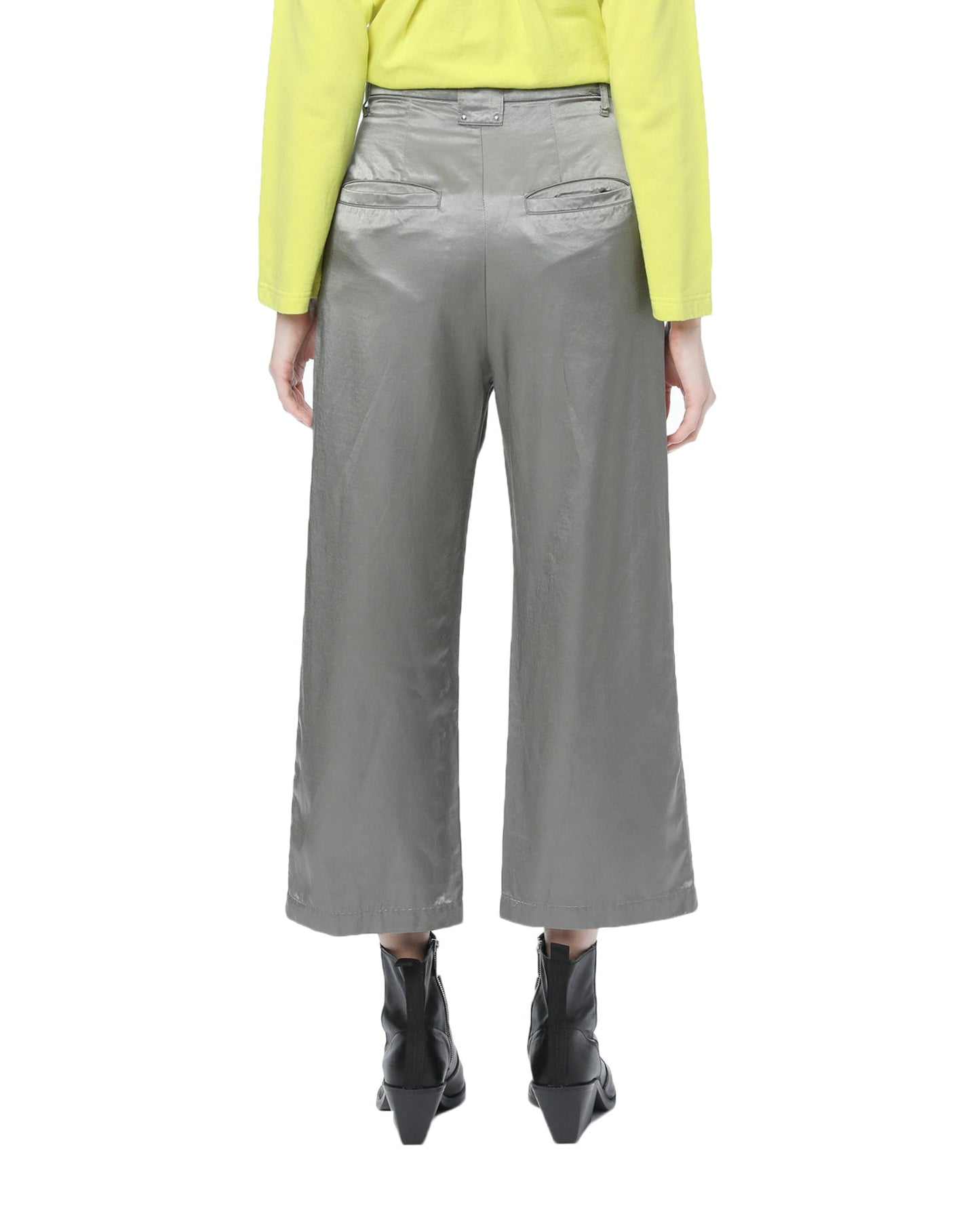 ZUCCA Metallic straight-fit pants.