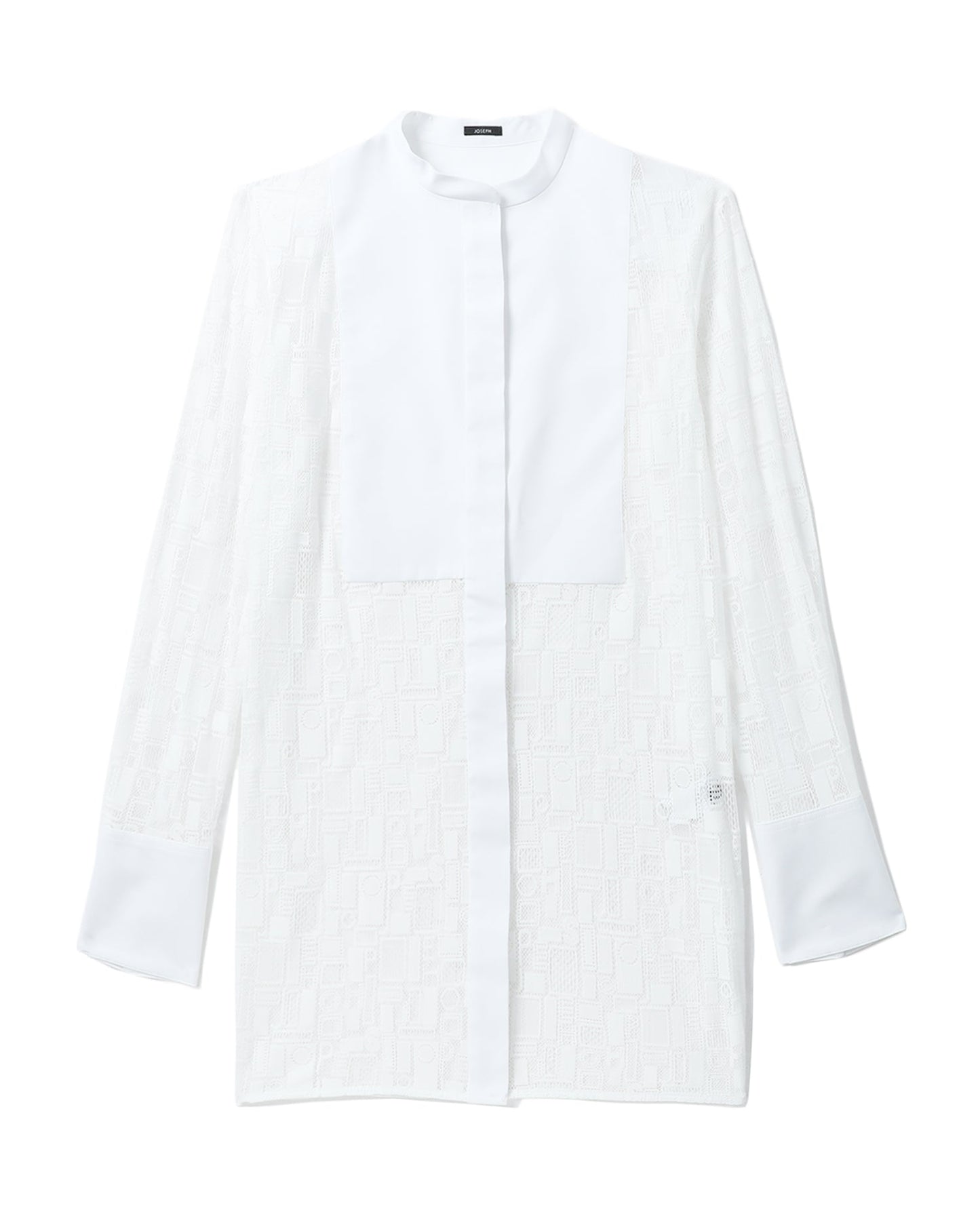 JOSEPH dress shirt with see-through laces detail