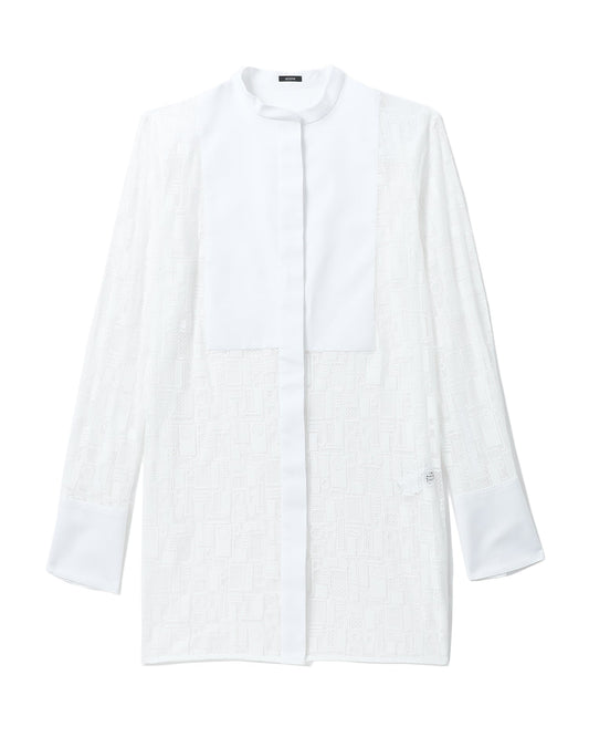 JOSEPH dress shirt with see-through laces detail