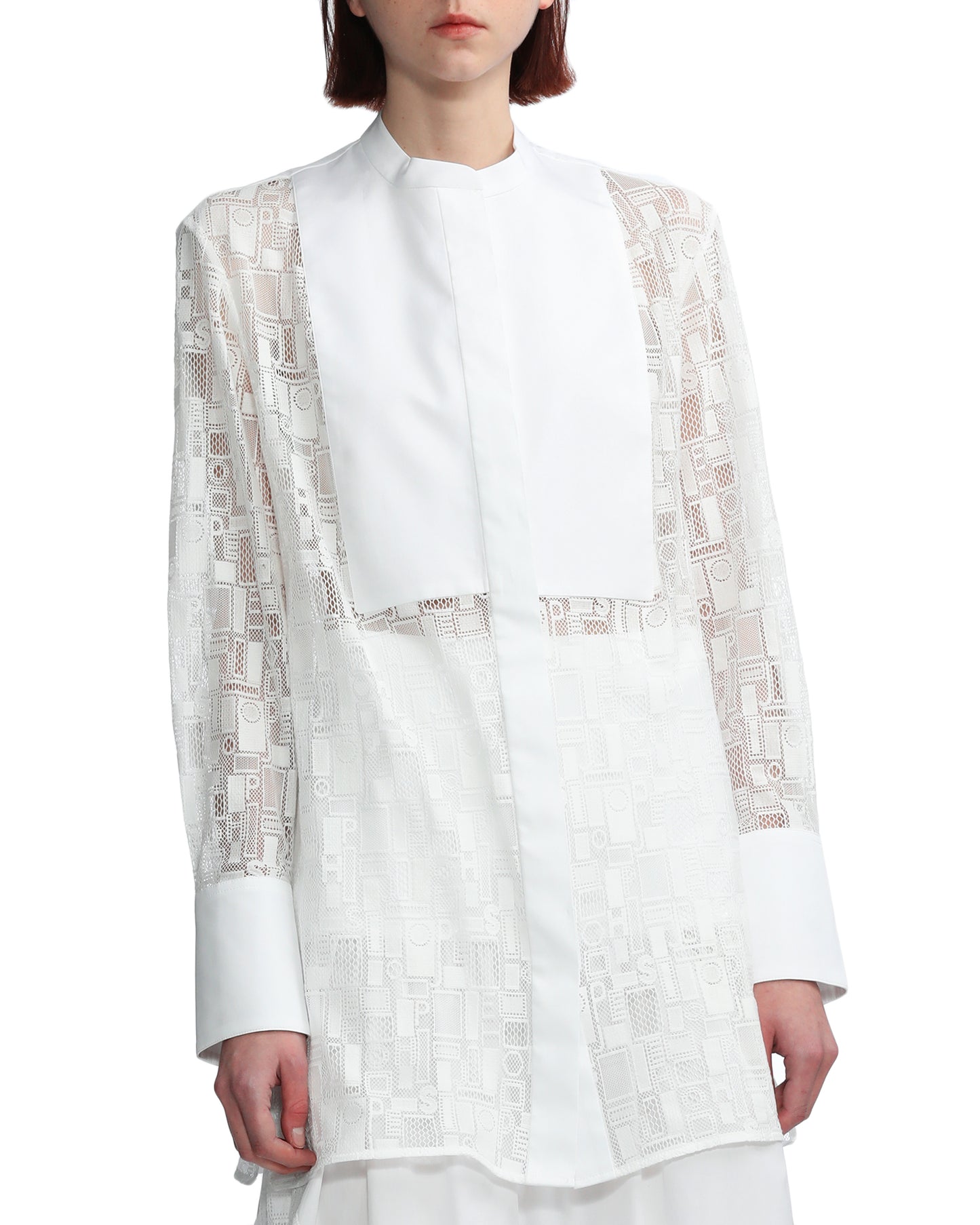 JOSEPH dress shirt with see-through laces detail