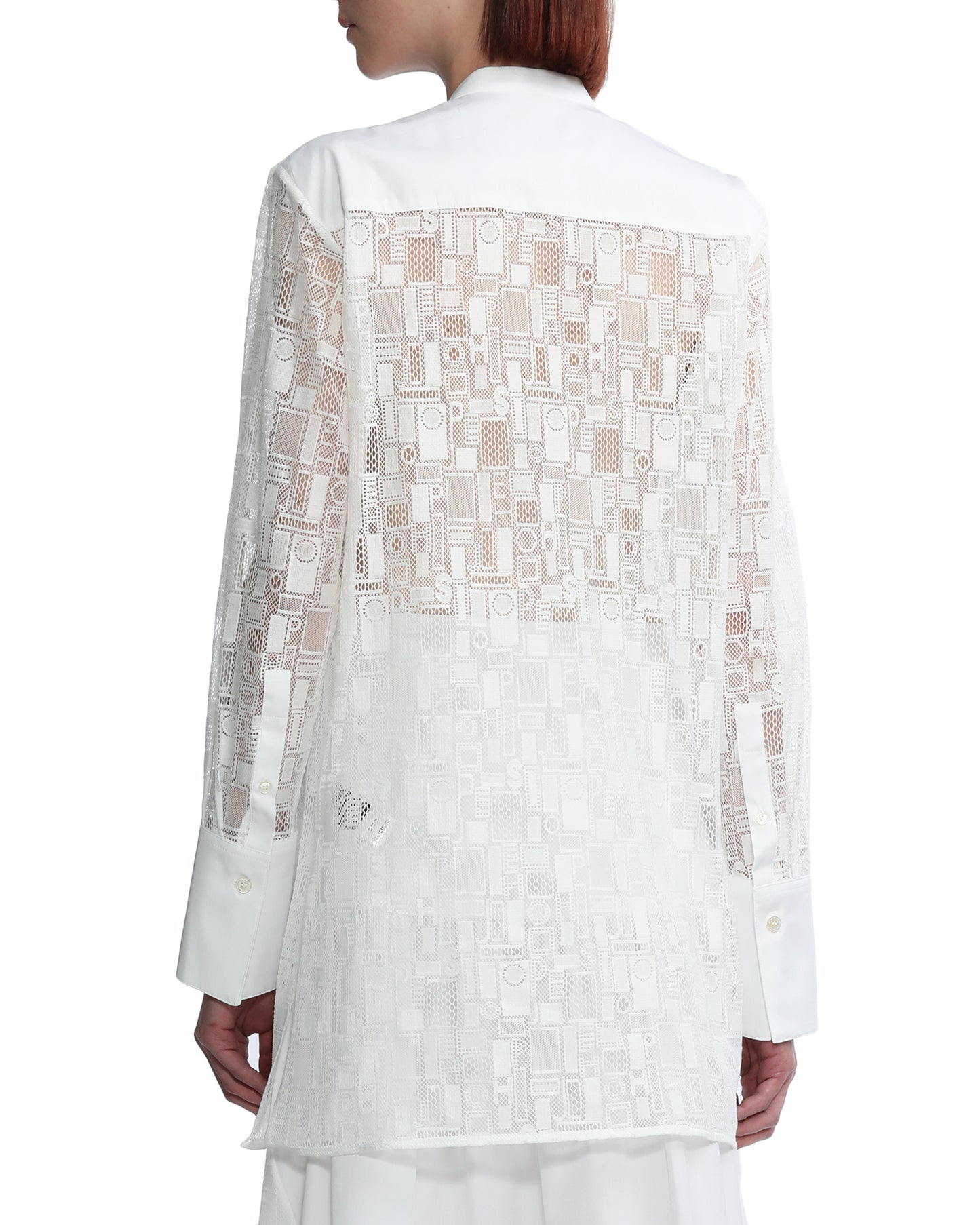 JOSEPH dress shirt with see-through laces detail