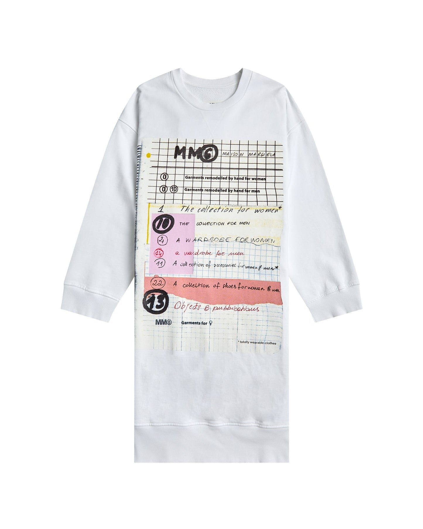 MM6 MAISON MARGIELA Handwriting print sweater dress