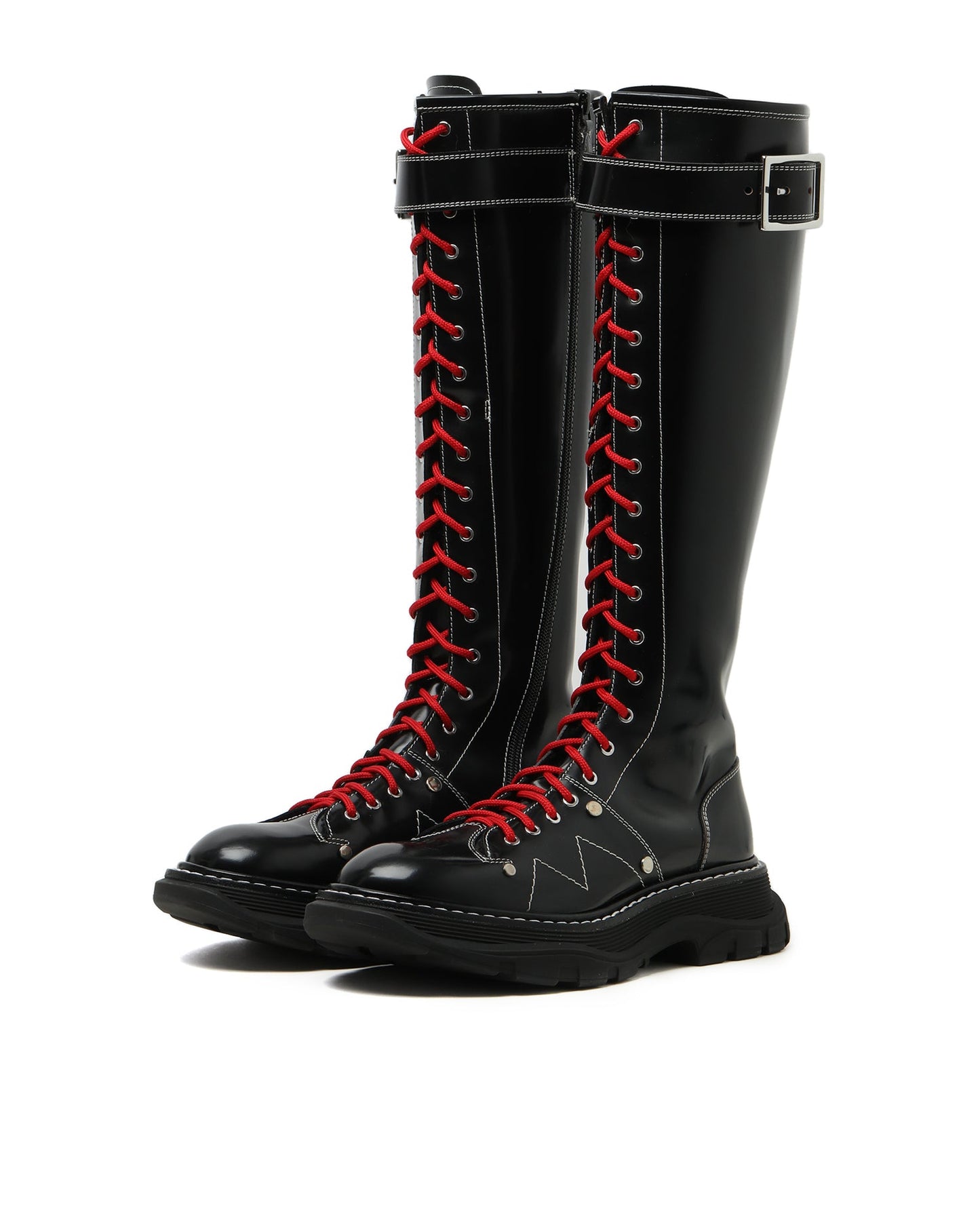 ALEXANDER MCQUEEN lace-up long boots