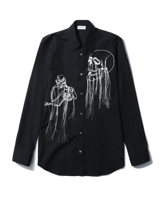 ALEXANDER MCQUEEN skull embroidery shirt