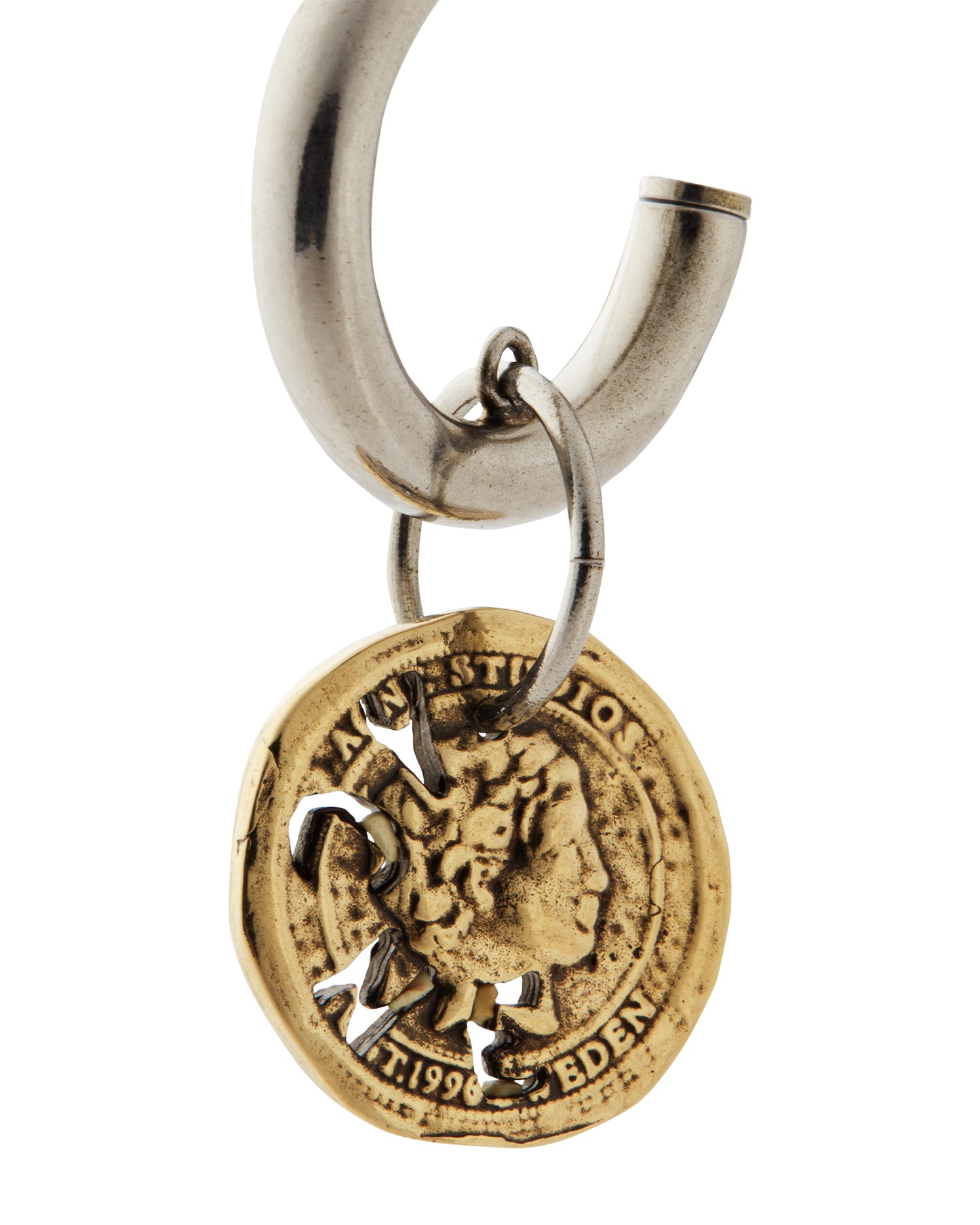 ACNE STUDIOS coin charm earring