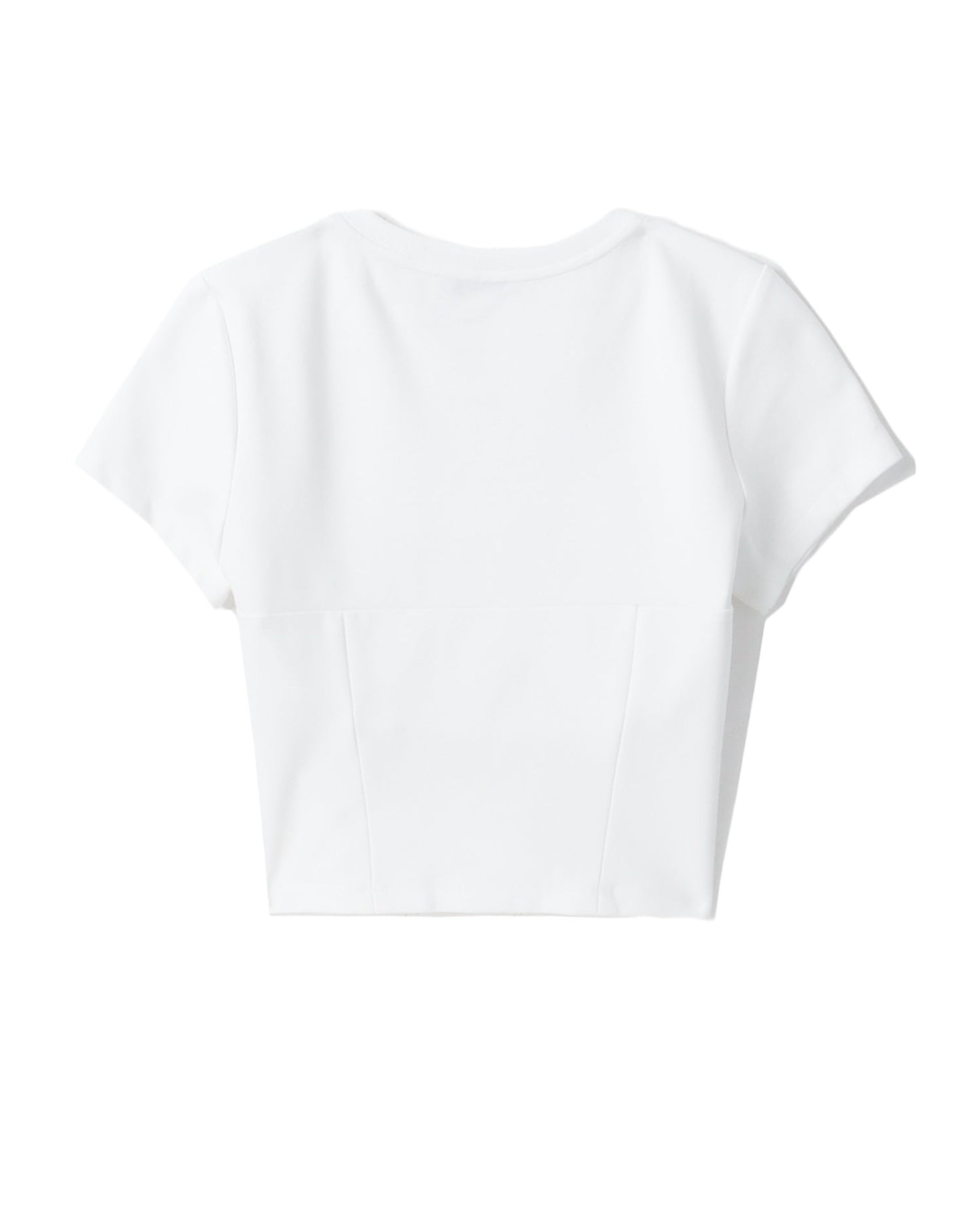 AREA NYC Cropped Tee with Crystal-Embellish Details