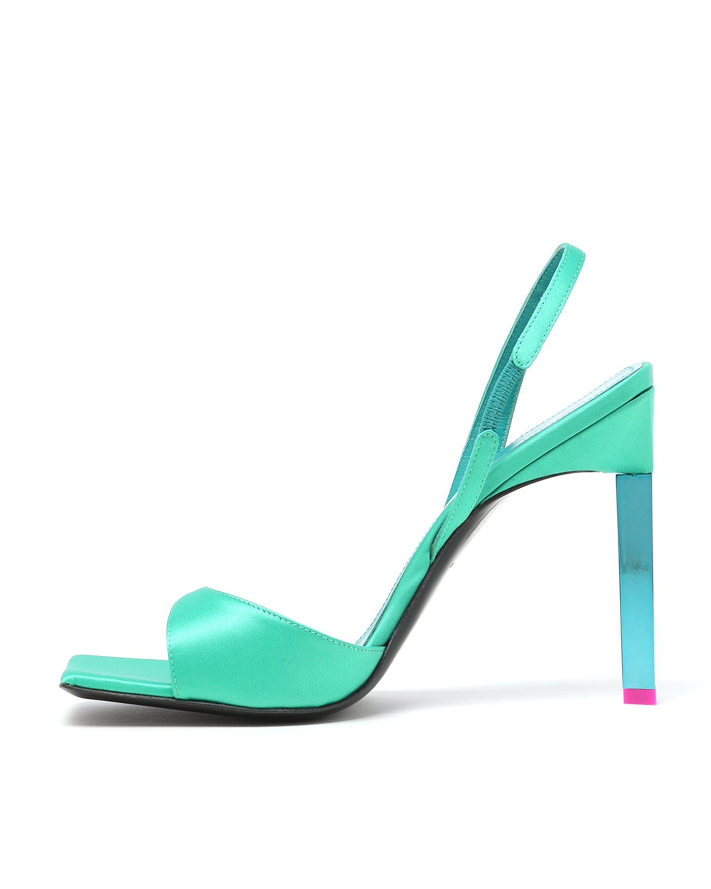 THE ATTICO "Ginger'' emerald sandals