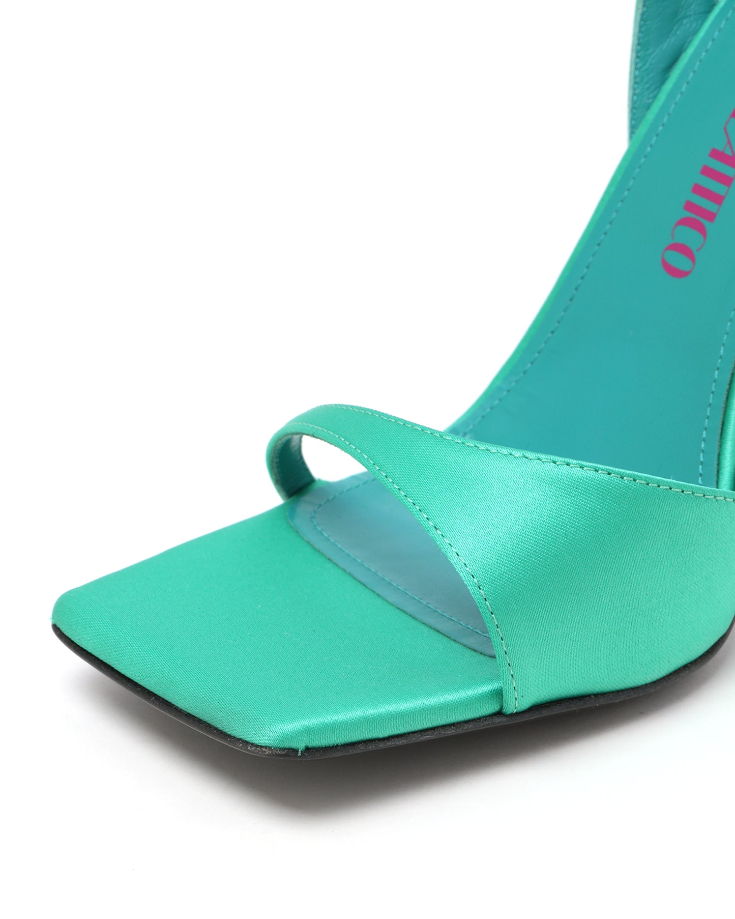 THE ATTICO "Ginger'' emerald sandals