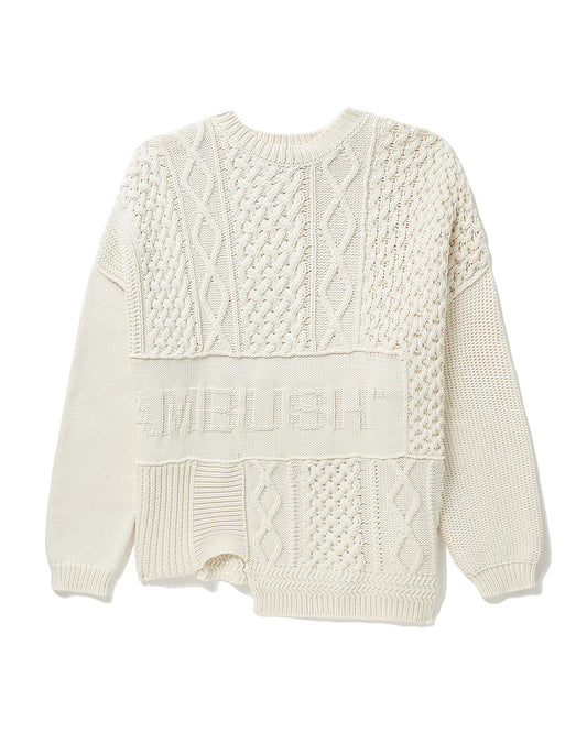 AMBUSH Patchwork crew neck knit top