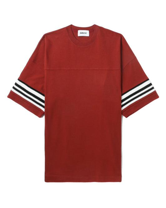 AMBUSH stripe trimmed tee red