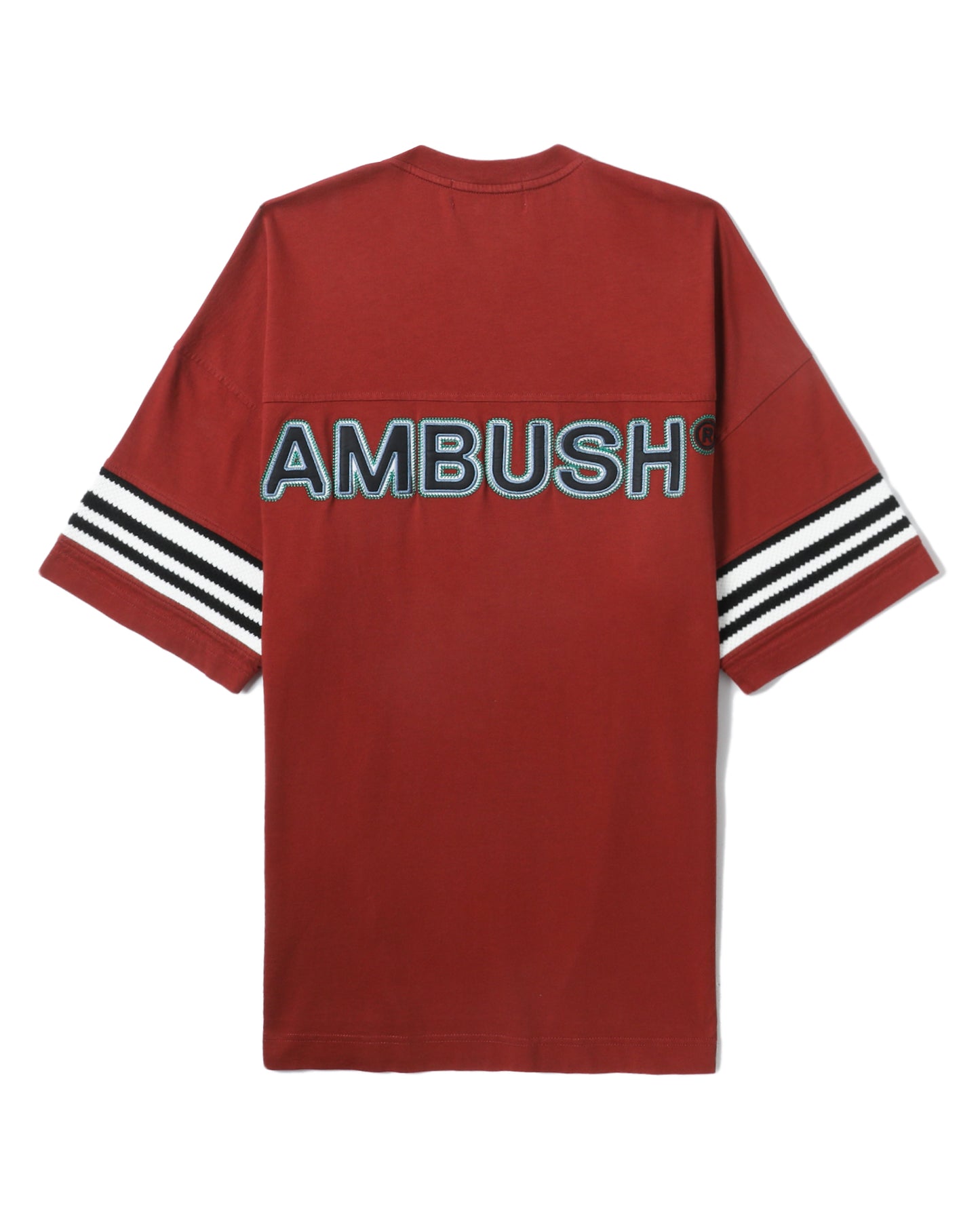 AMBUSH stripe trimmed tee red