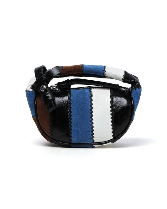 BY FAR Micro Cush patchwork leather bag