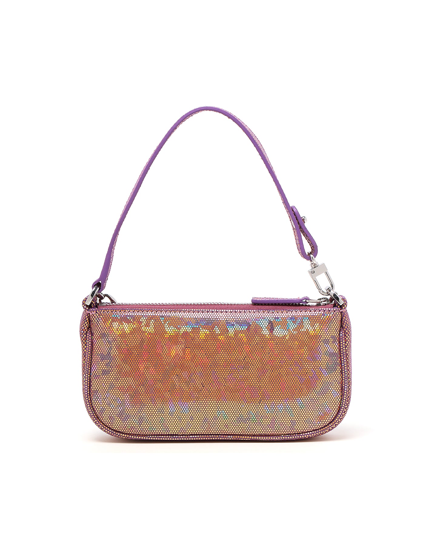 BY FAR Mini Rachel hologram shoulder bag