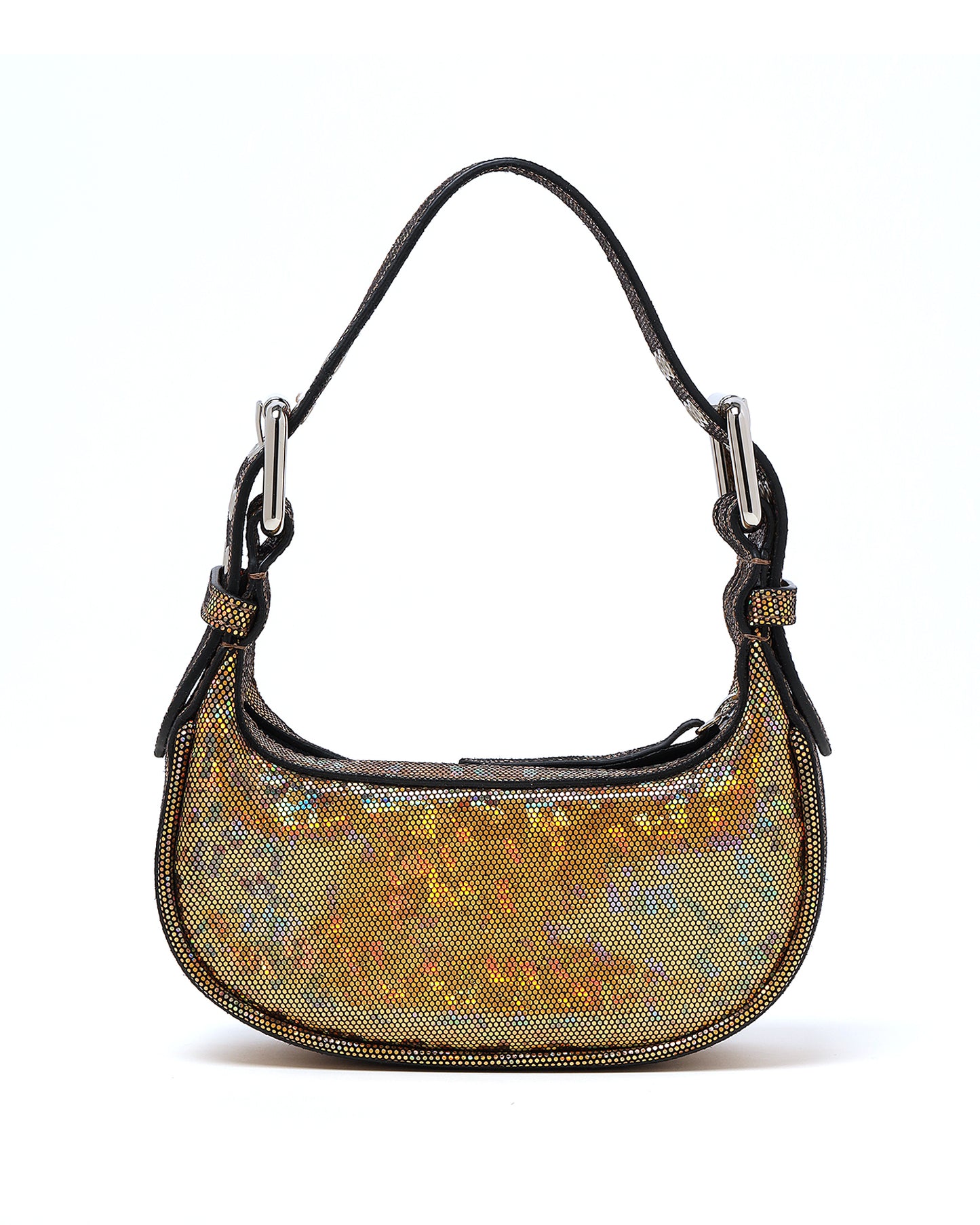 BY FAR Mini Soho hologram shoulder bag