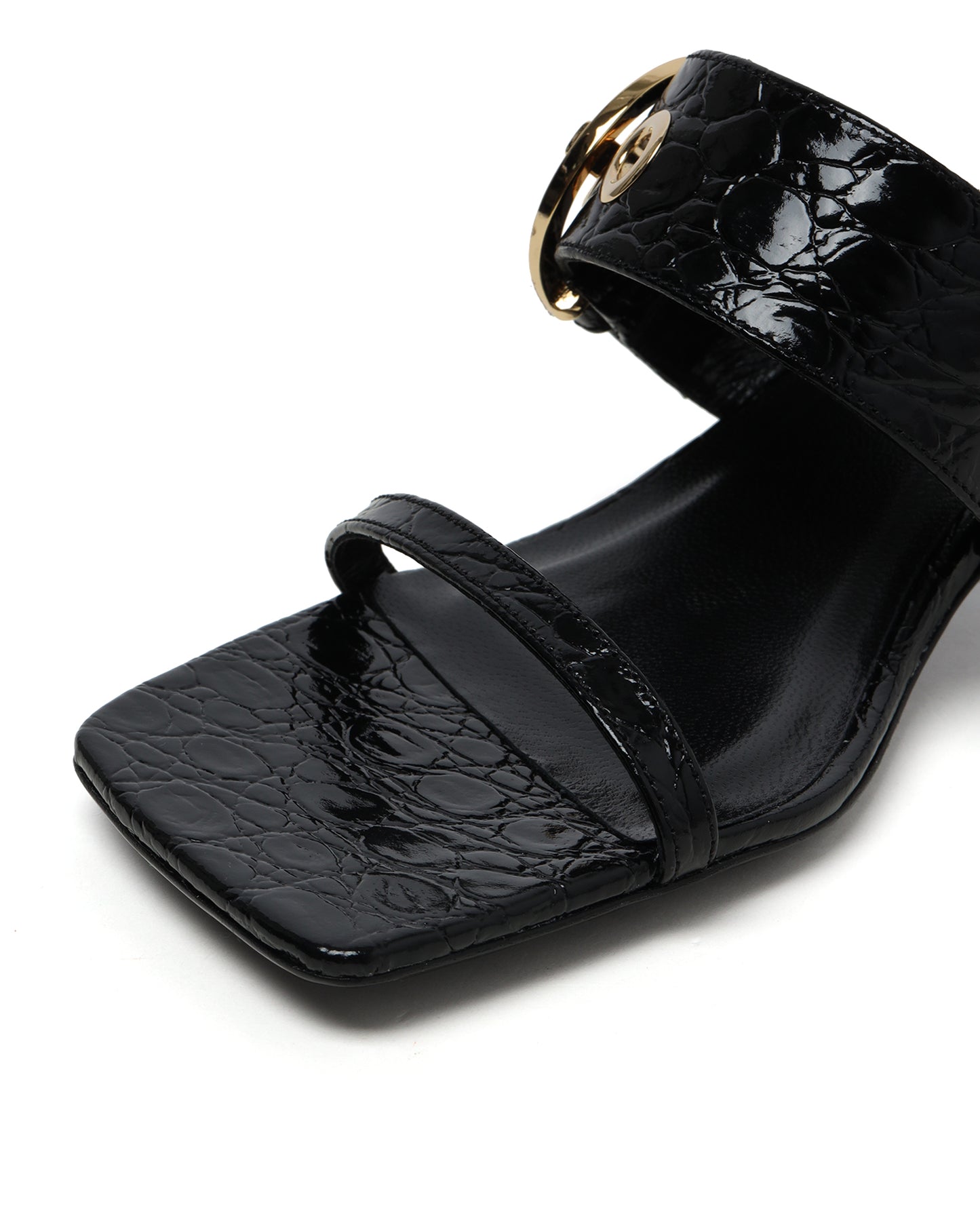 BY FAR low heel buckle slip-on sandals