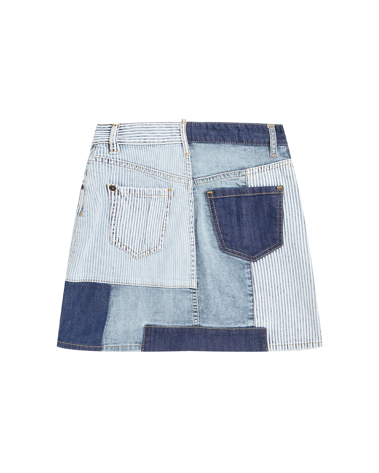 DSQUARED2 Mulit-patched denim skirt