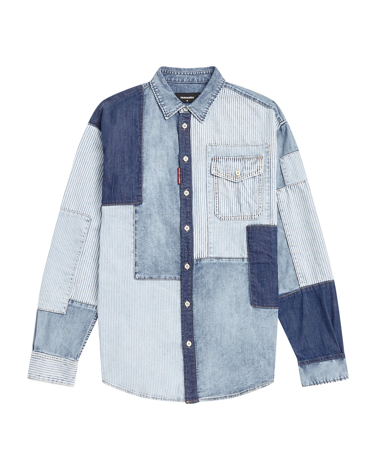 DSQUARED2 Patchwork denim shirt