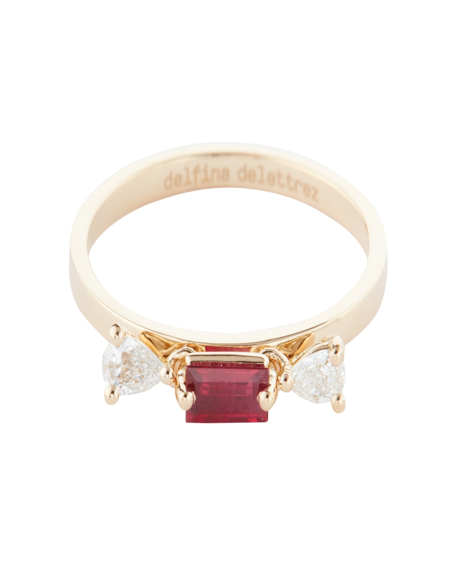 DELFINA DELETTREZ Dancing Diamond baguette ring