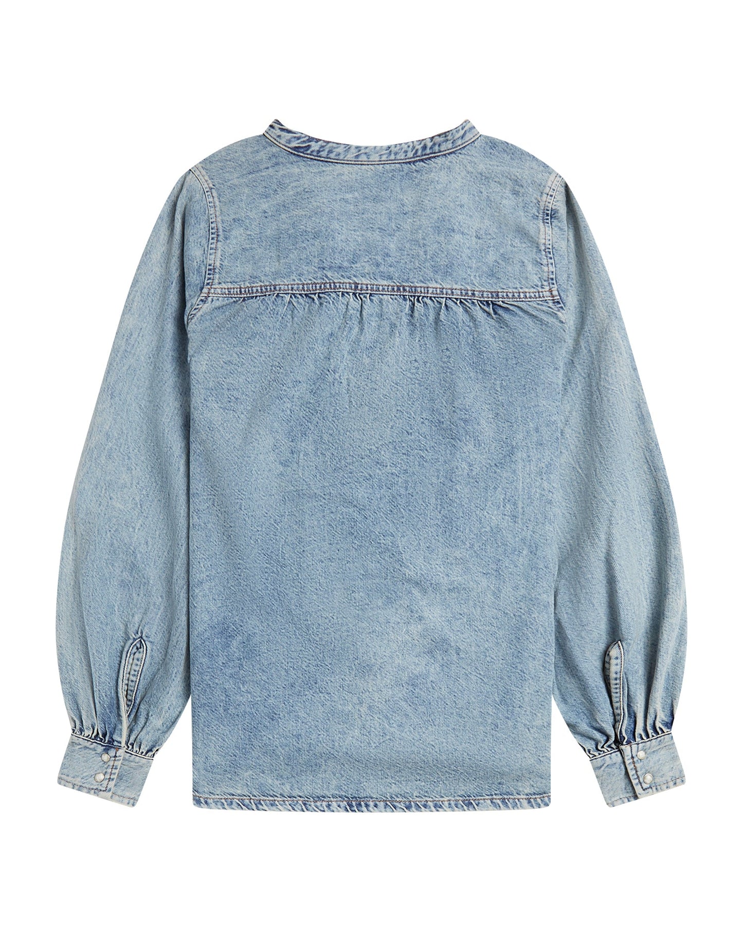 GANNI Light tint denim blouse