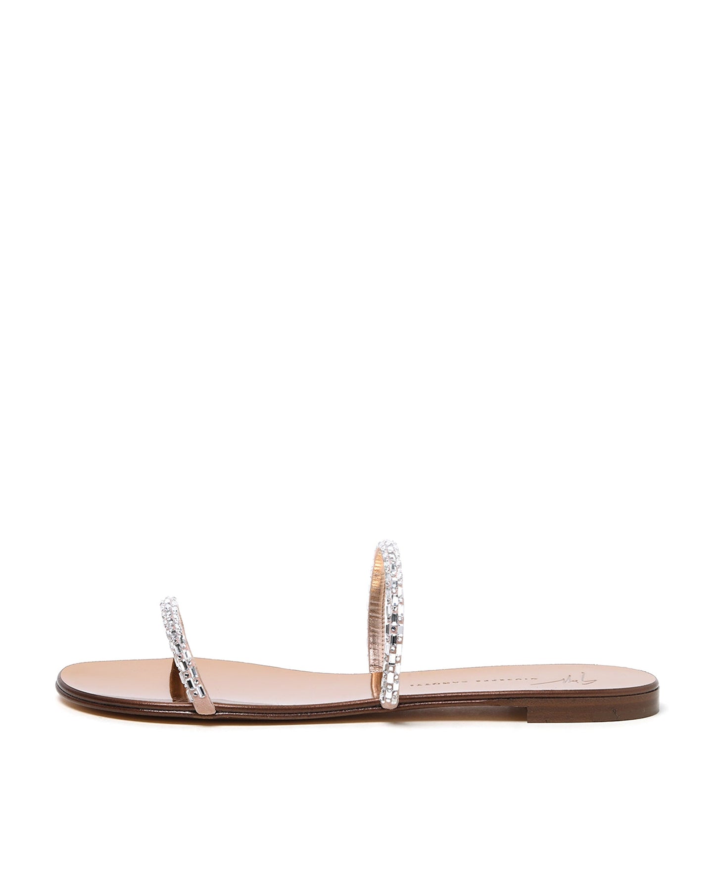 GIUSEPPE ZANOTTI Crystal-embellished flat sandals