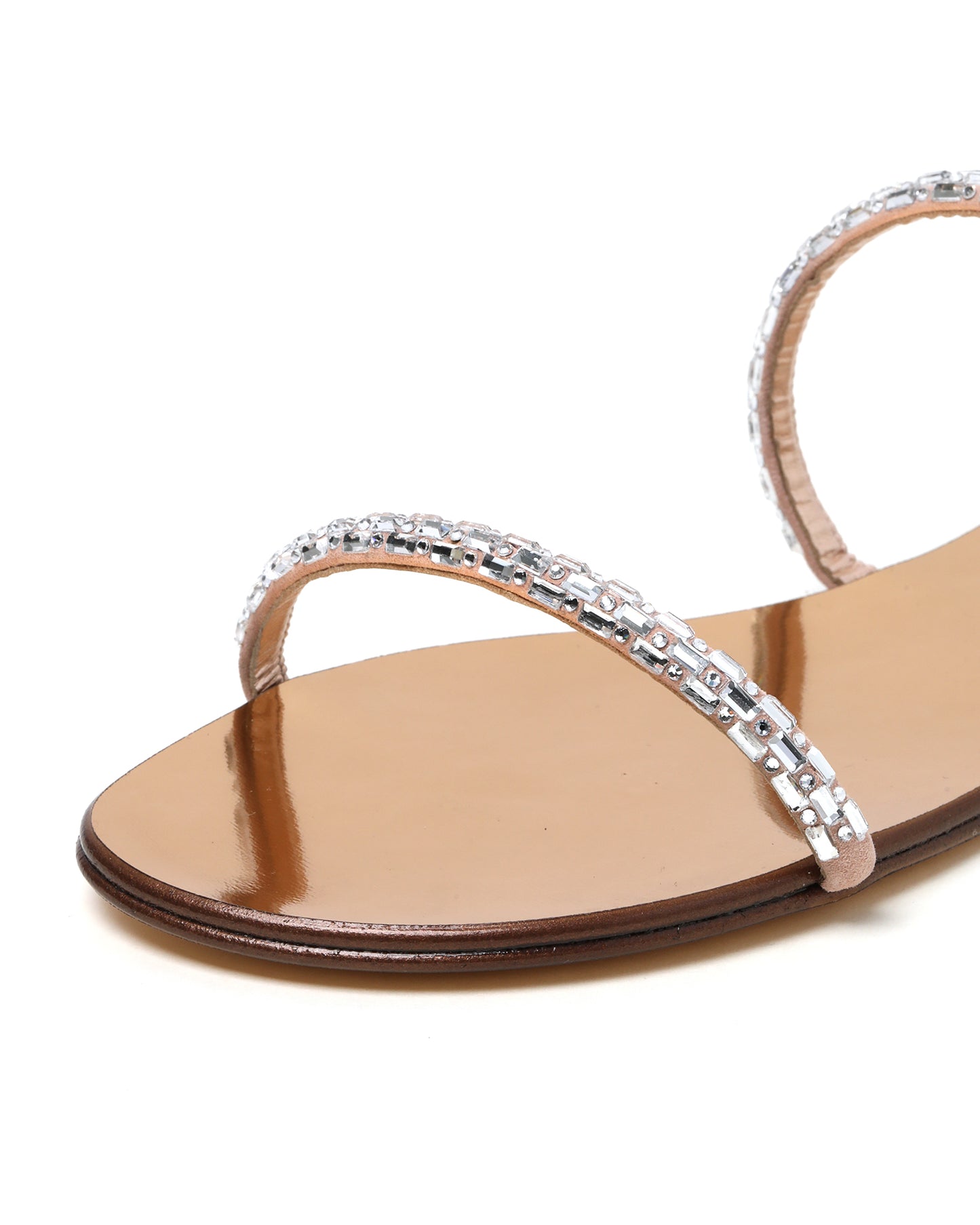 GIUSEPPE ZANOTTI Crystal-embellished flat sandals