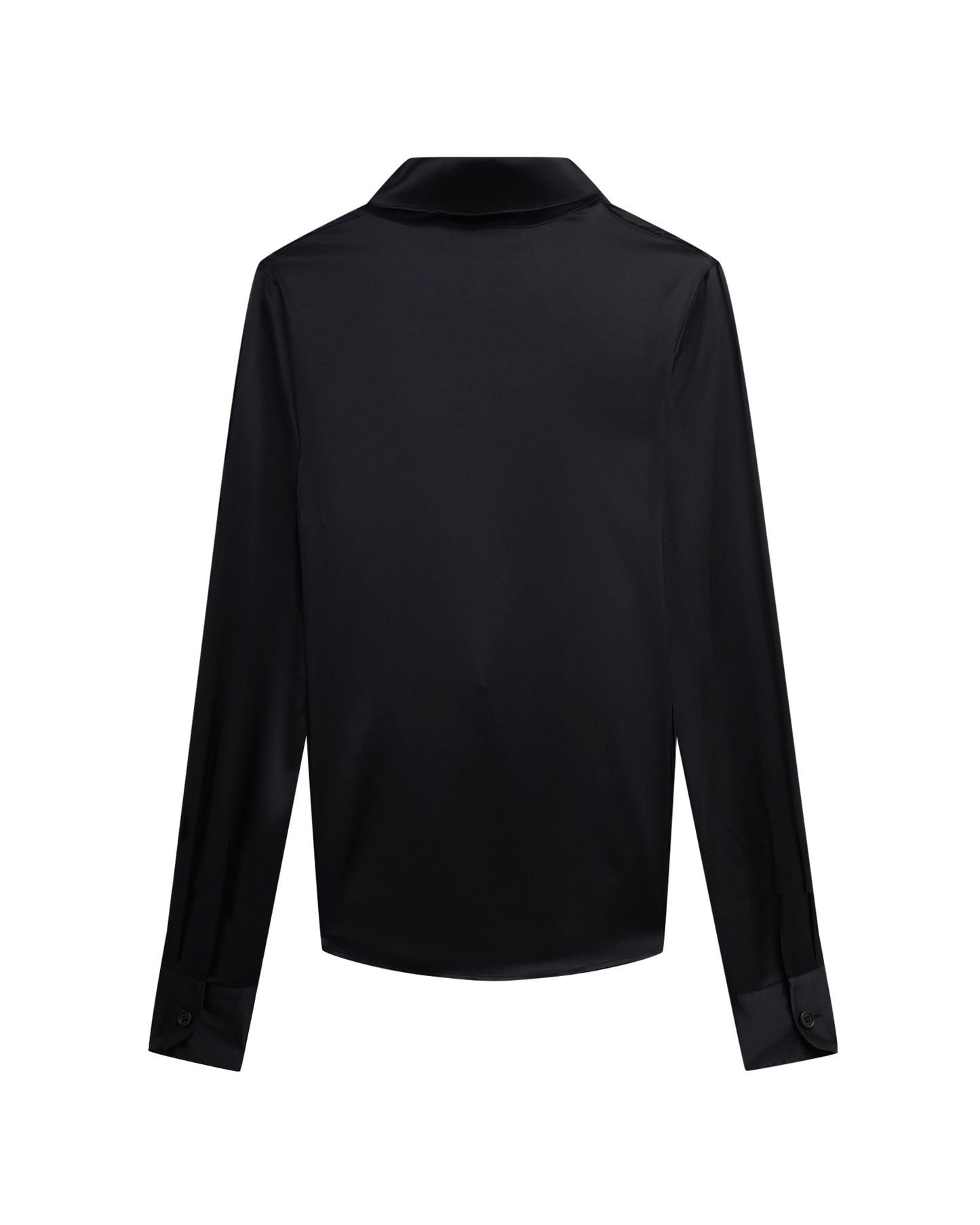 HELMUT LANG Silk satin shirt collars top