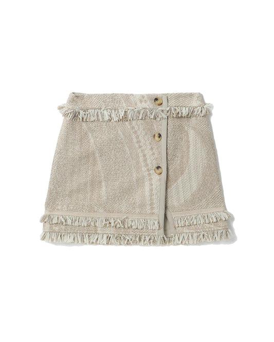 IRO Fringed jacquard mini skirt