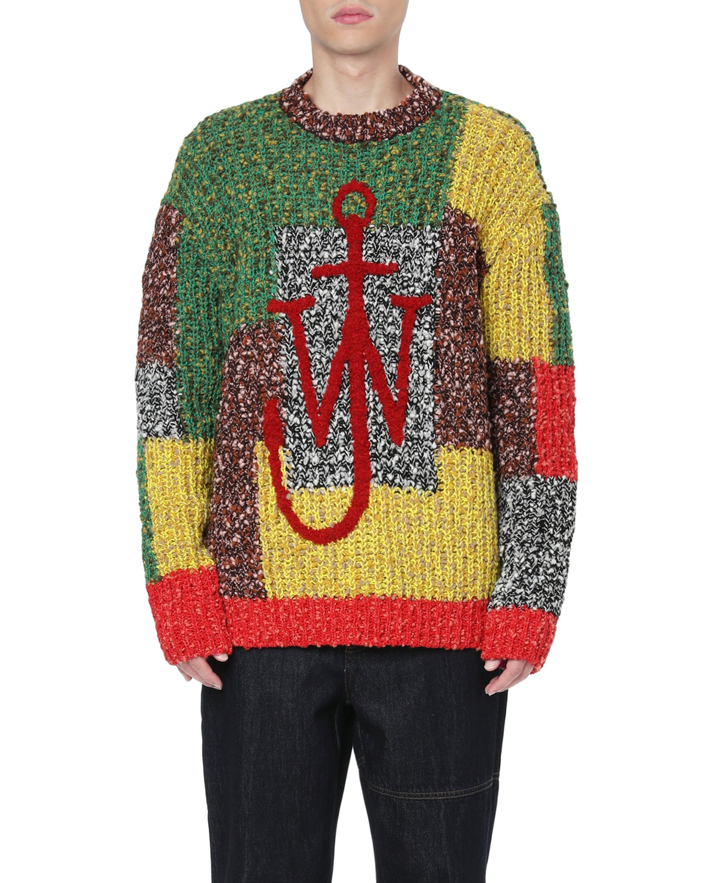 JW ANDERSON Anchor patchwork knitted sweater