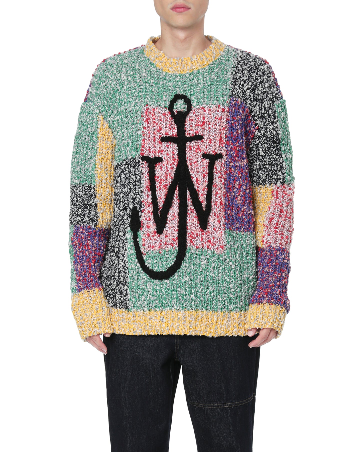 JW ANDERSON Anchor patchwork knitted sweater