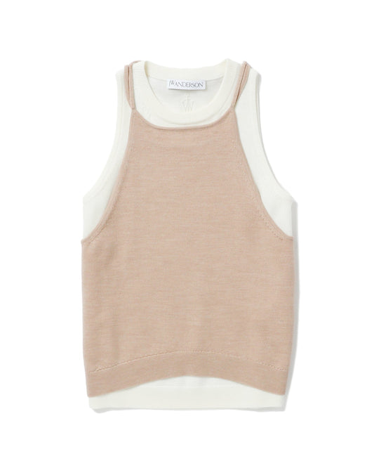 JW ANDERSON 2 in 1 knitted tank top