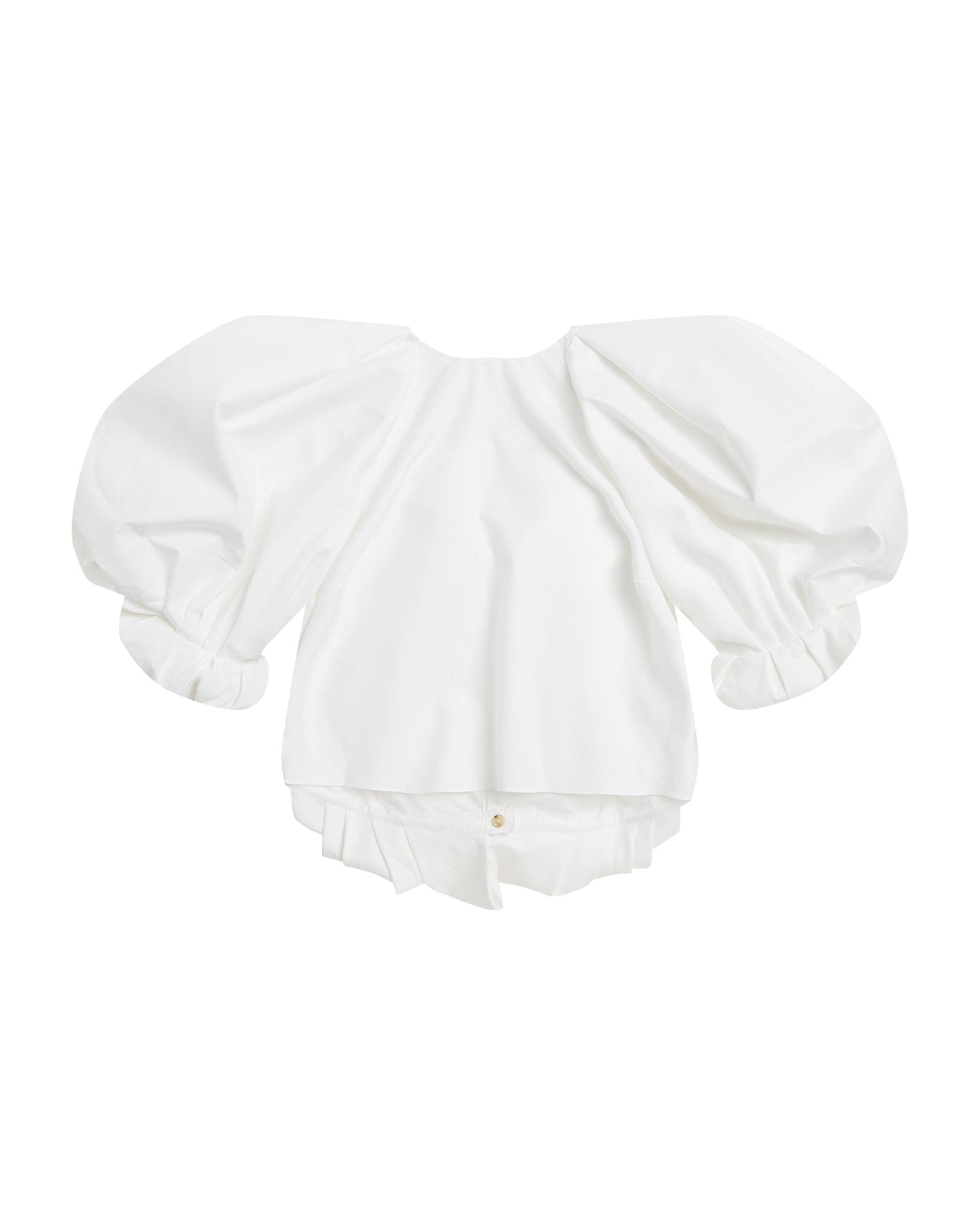 KHAITE Puff-sleeves cropped top