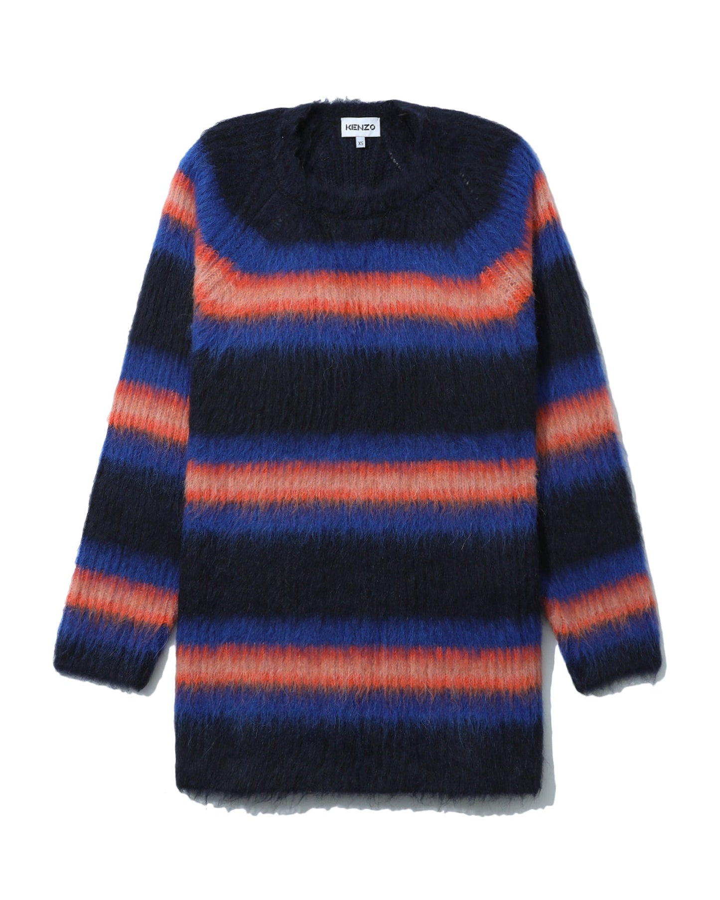 KENZO Contrast striped mini knit dress